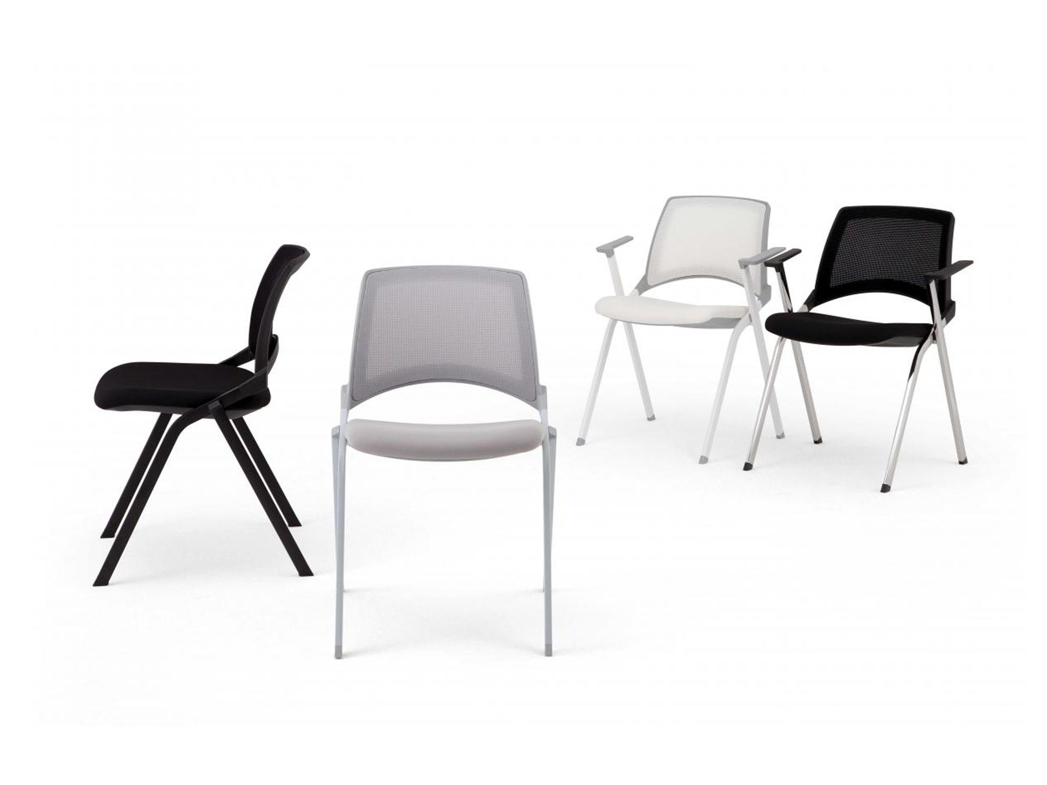 Stackable polypropylene training chair with writing tablet KENDO