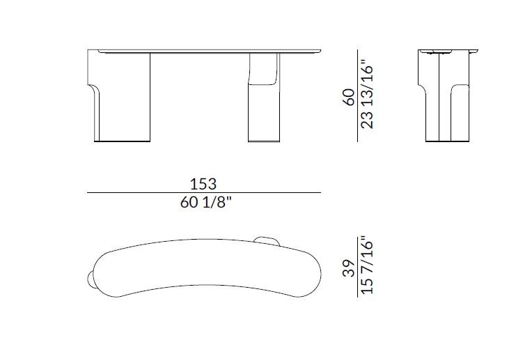 KENYA Wood and marble console table By Paolo Castelli design Vittorio