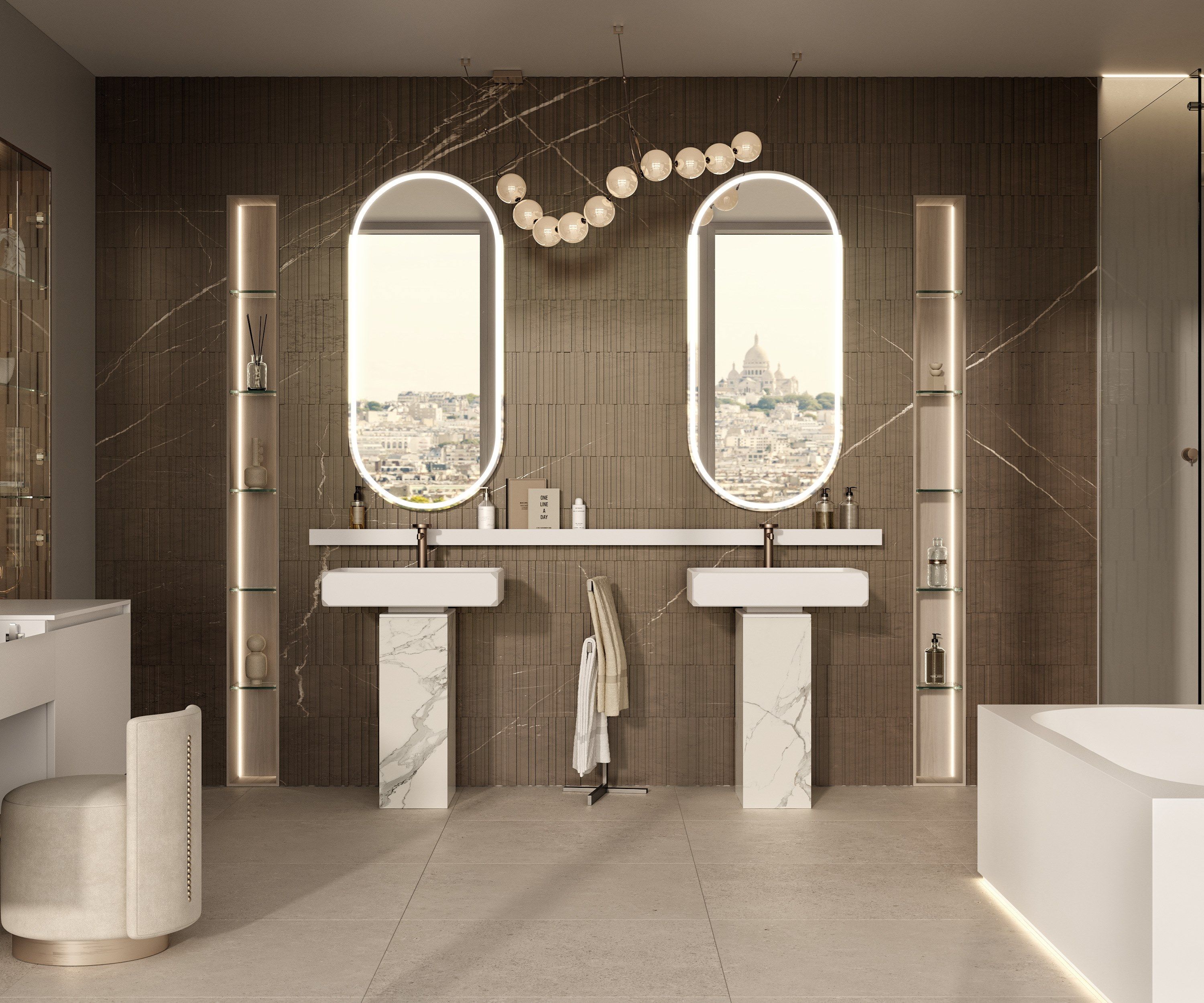 TOWER KEPLERO by MOMA Design - Lavabo freestanding in Solid Surface - 4