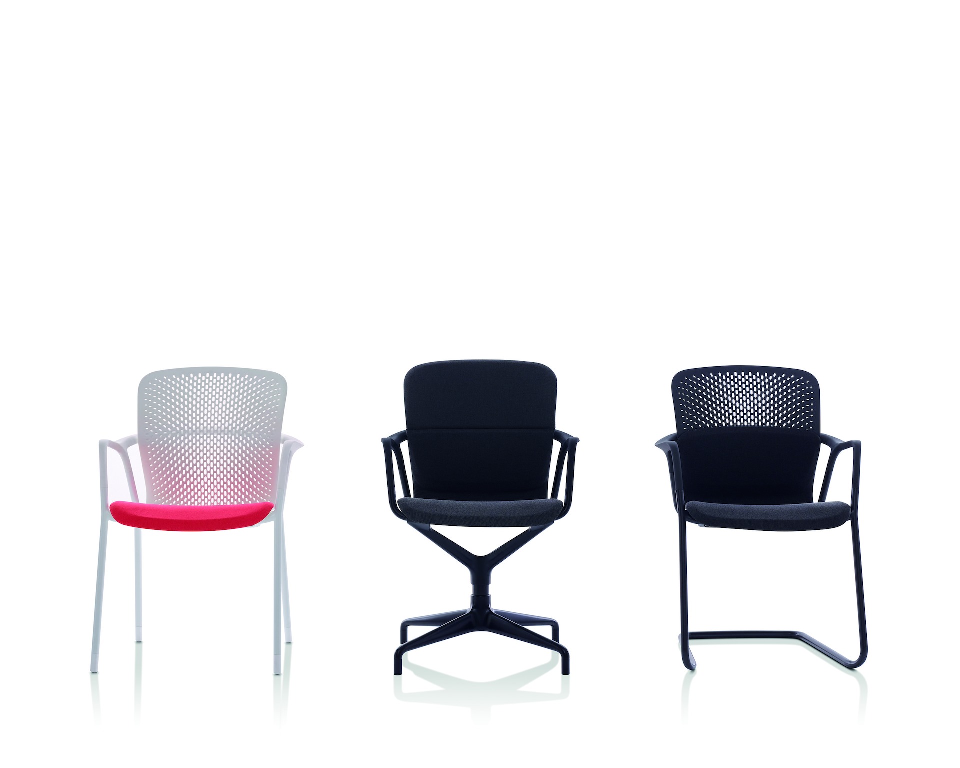 KEYN Cantilever upholstered chair with armrests By Herman Miller ...