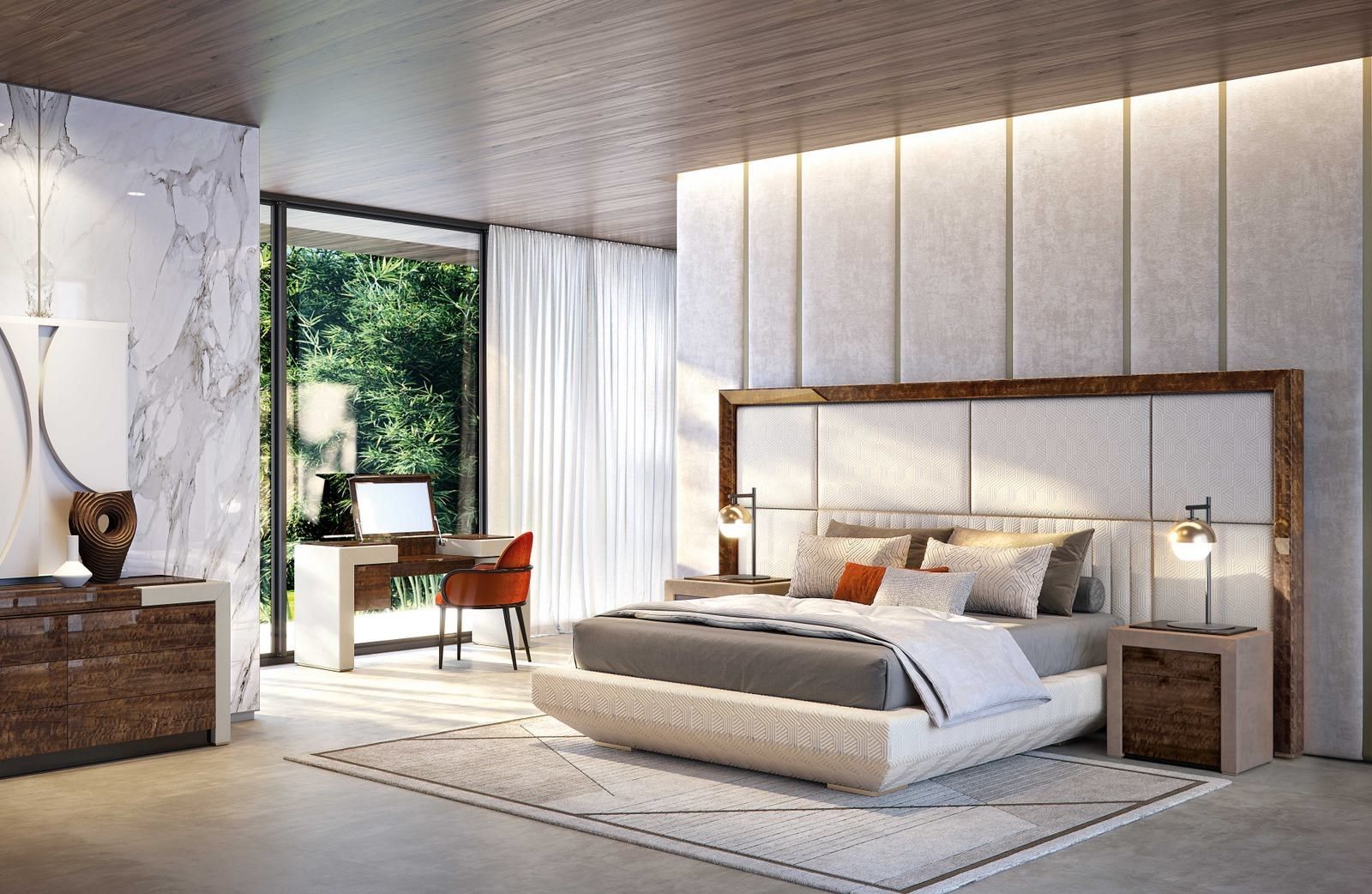 KIMERA XL by Capital Collection - Letto king size in pelle con testiera alta - 4