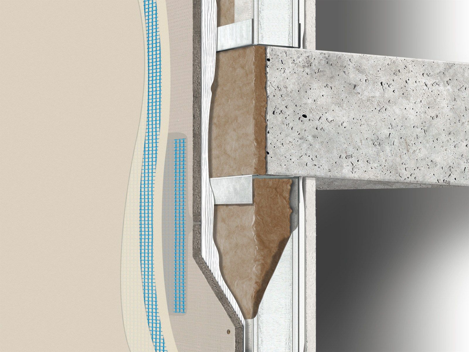 Complete exterior wall system KNAUF EXTERIOR WALL By Knauf Aquapanel