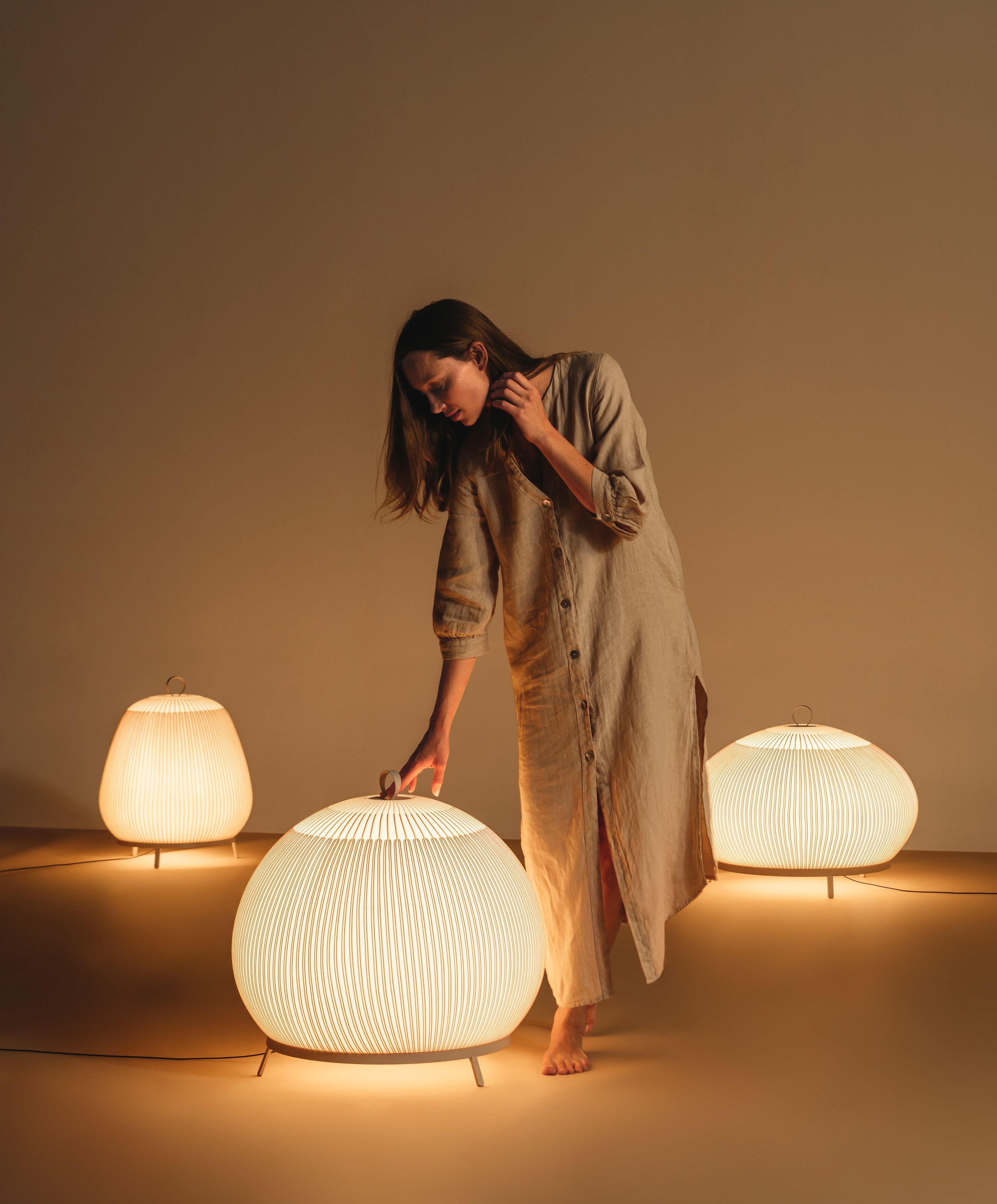 KNIT by Vibia - Lampada da terra a LED in tessuto - 6