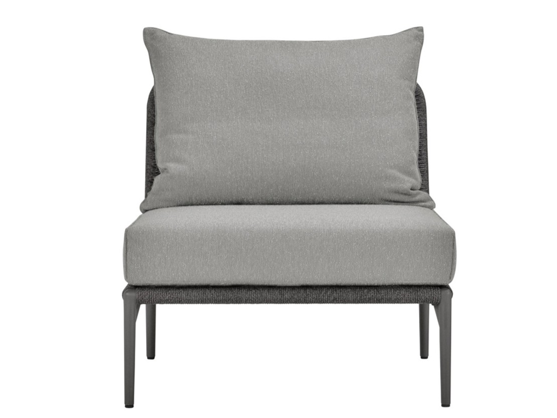 Aluminium and olefin rope central module for sofas KNOT MODULE CENTER ...