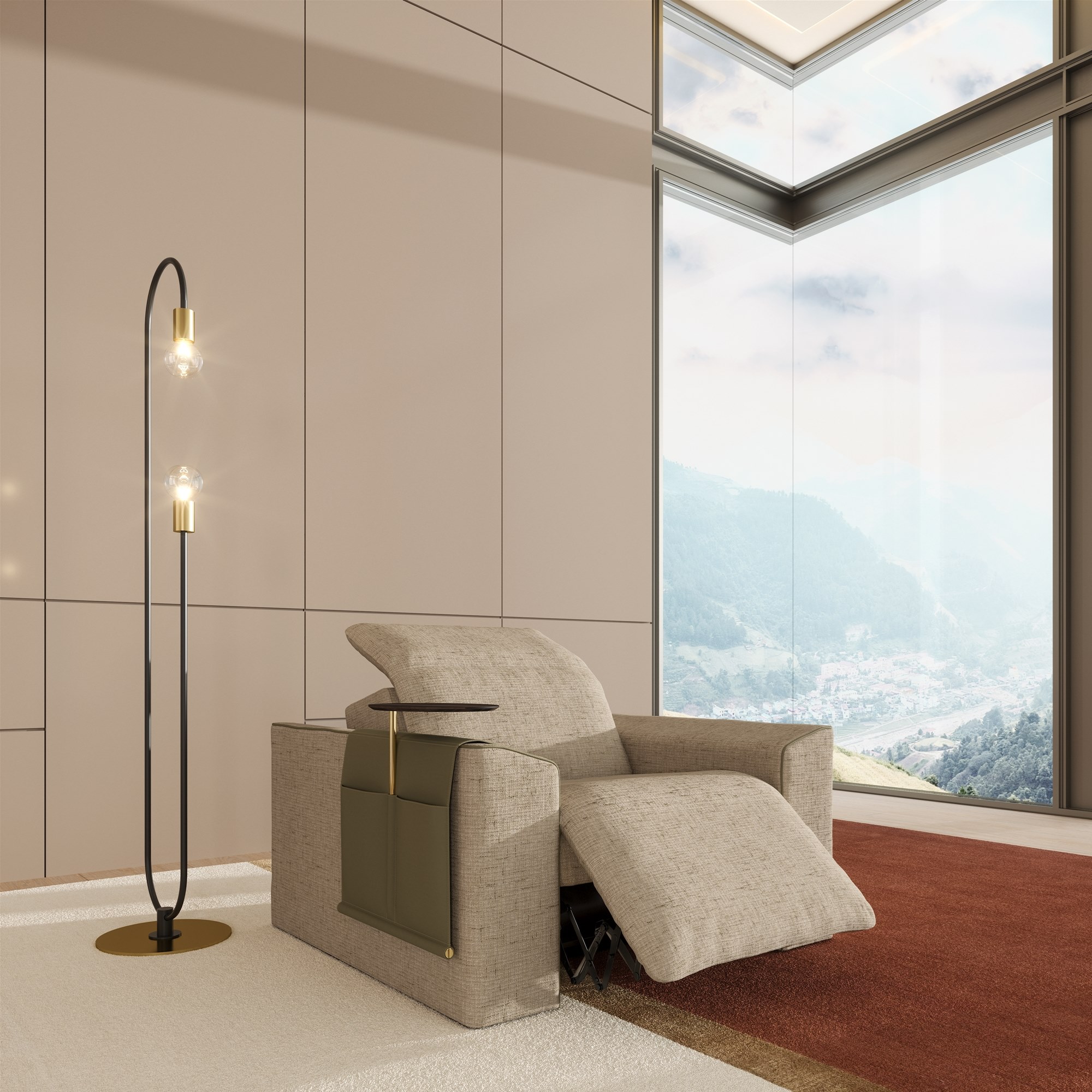 KUBRIK | Fabric armchair By Vismara Design