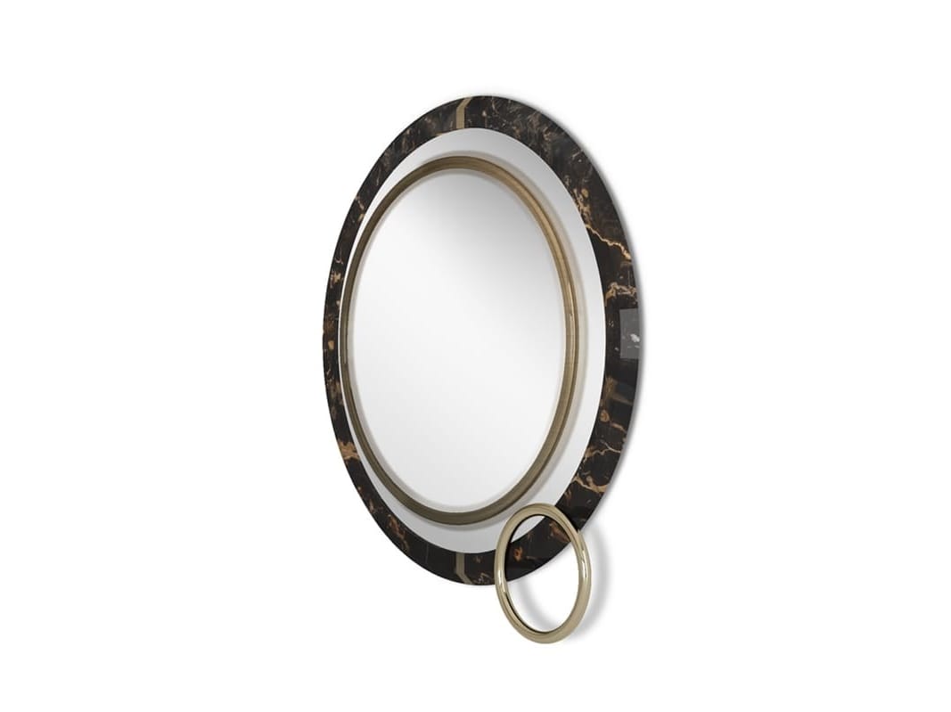 Round wallmounted mirror LAKEWOOD By Porustudio