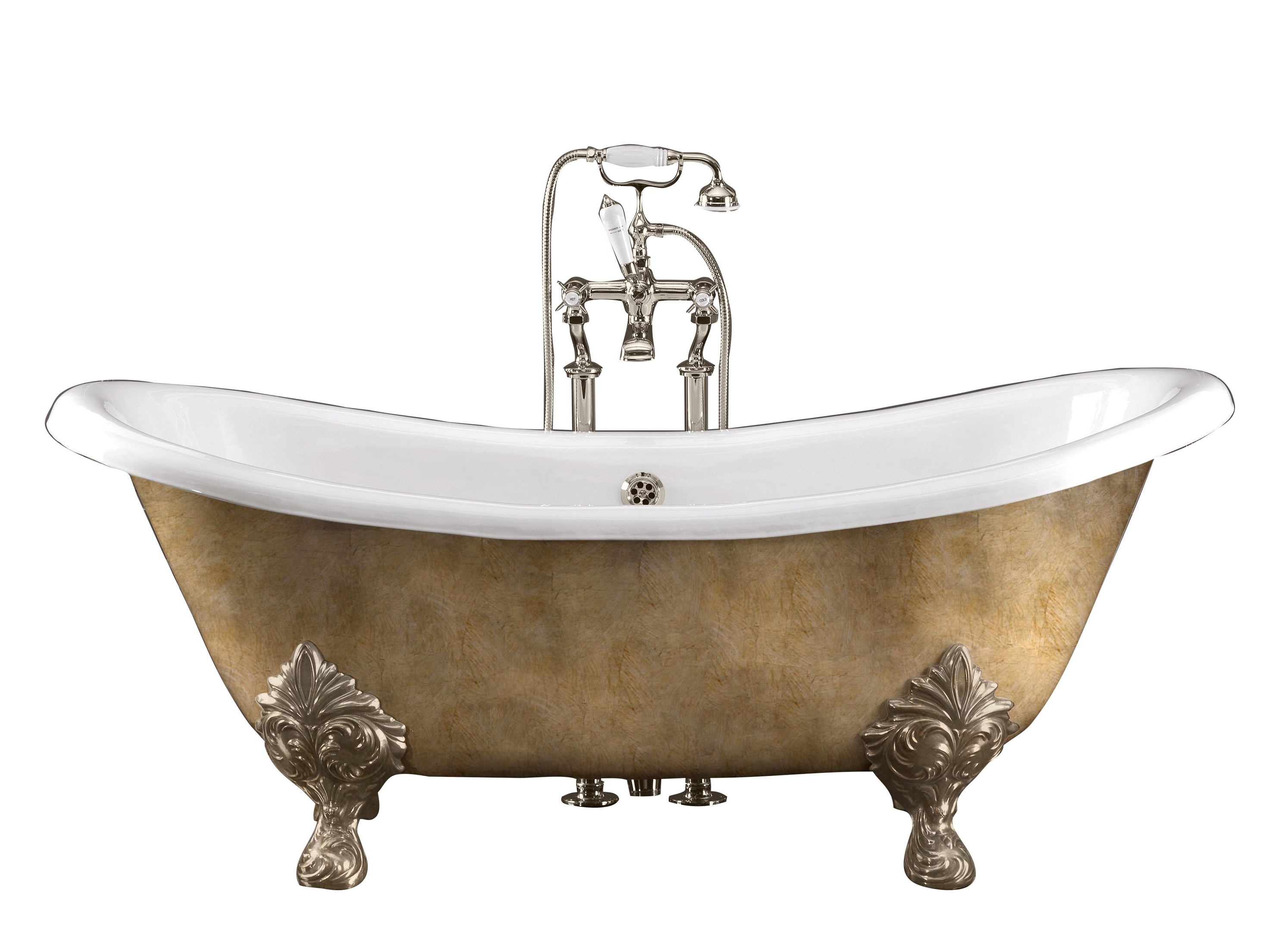 LAMÉ Freestanding bathtub on legs By Devon&Devon