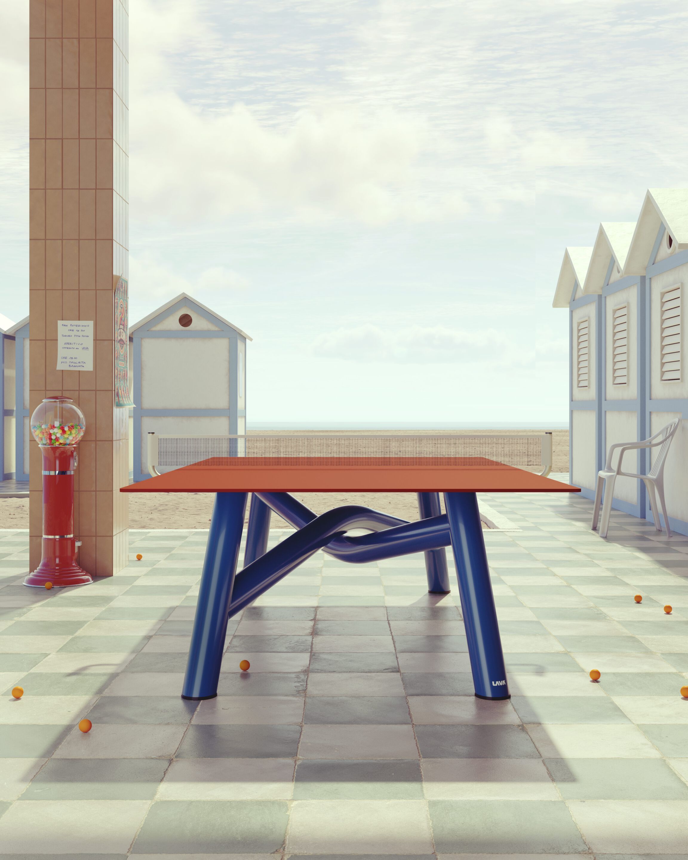 GAE by LAVA - Tavolo da ping pong in gres porcellanato e alluminio - 7