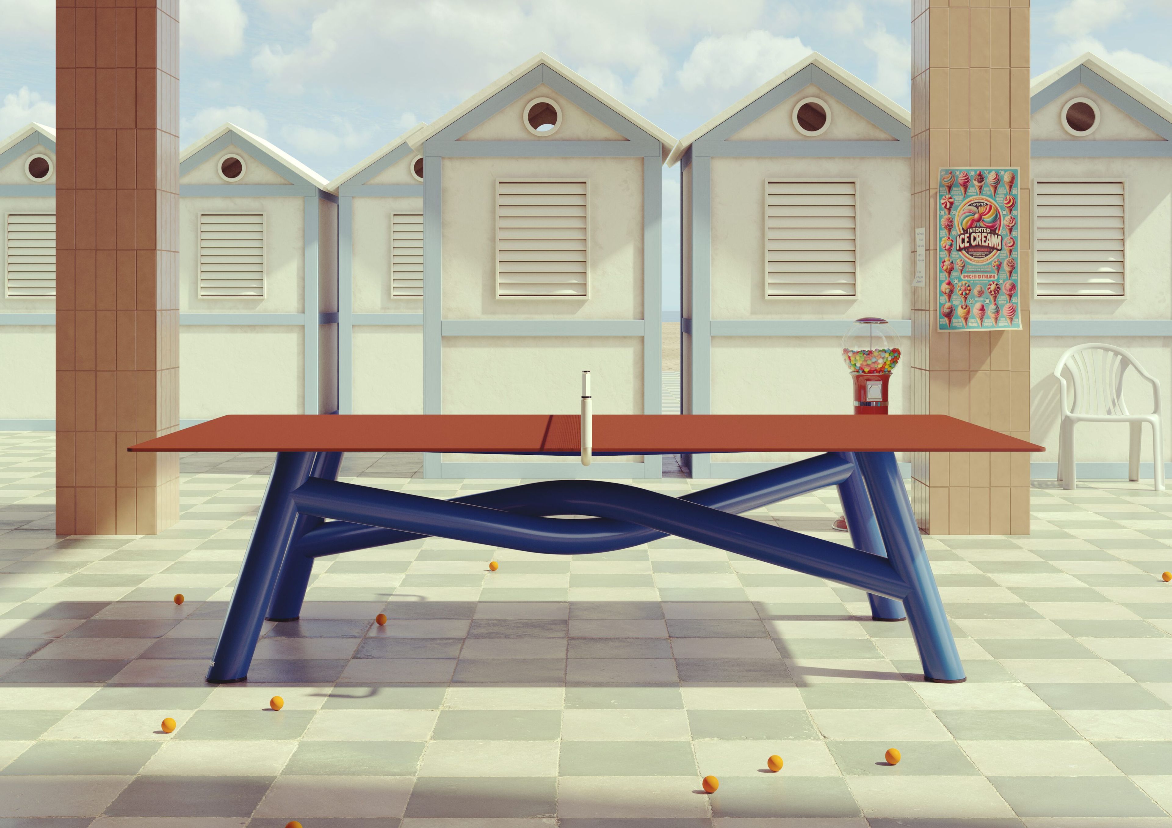 GAE by LAVA - Tavolo da ping pong in gres porcellanato e alluminio - 8