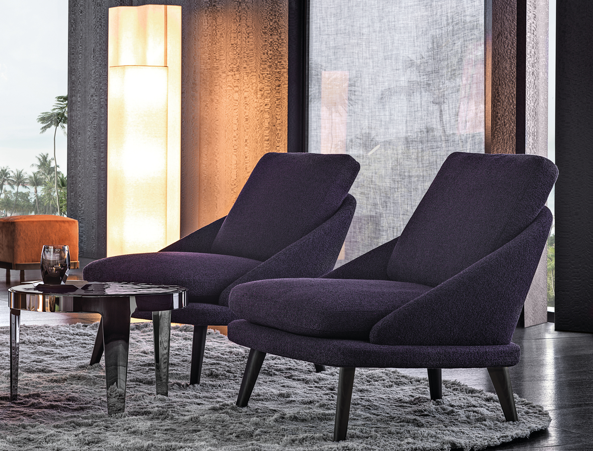 LAWSON Fabric armchair By Minotti | design Rodolfo Dordoni