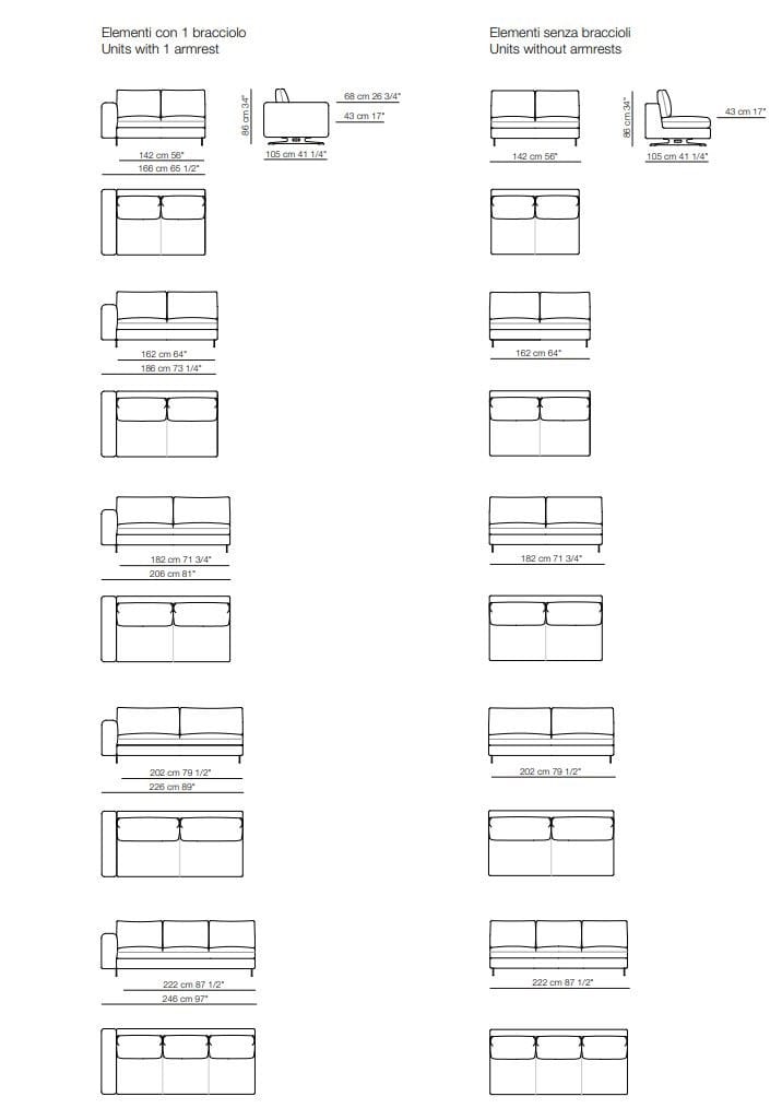 LEE Sofa Lee Collection By arflex design Fabrizio Ballardini