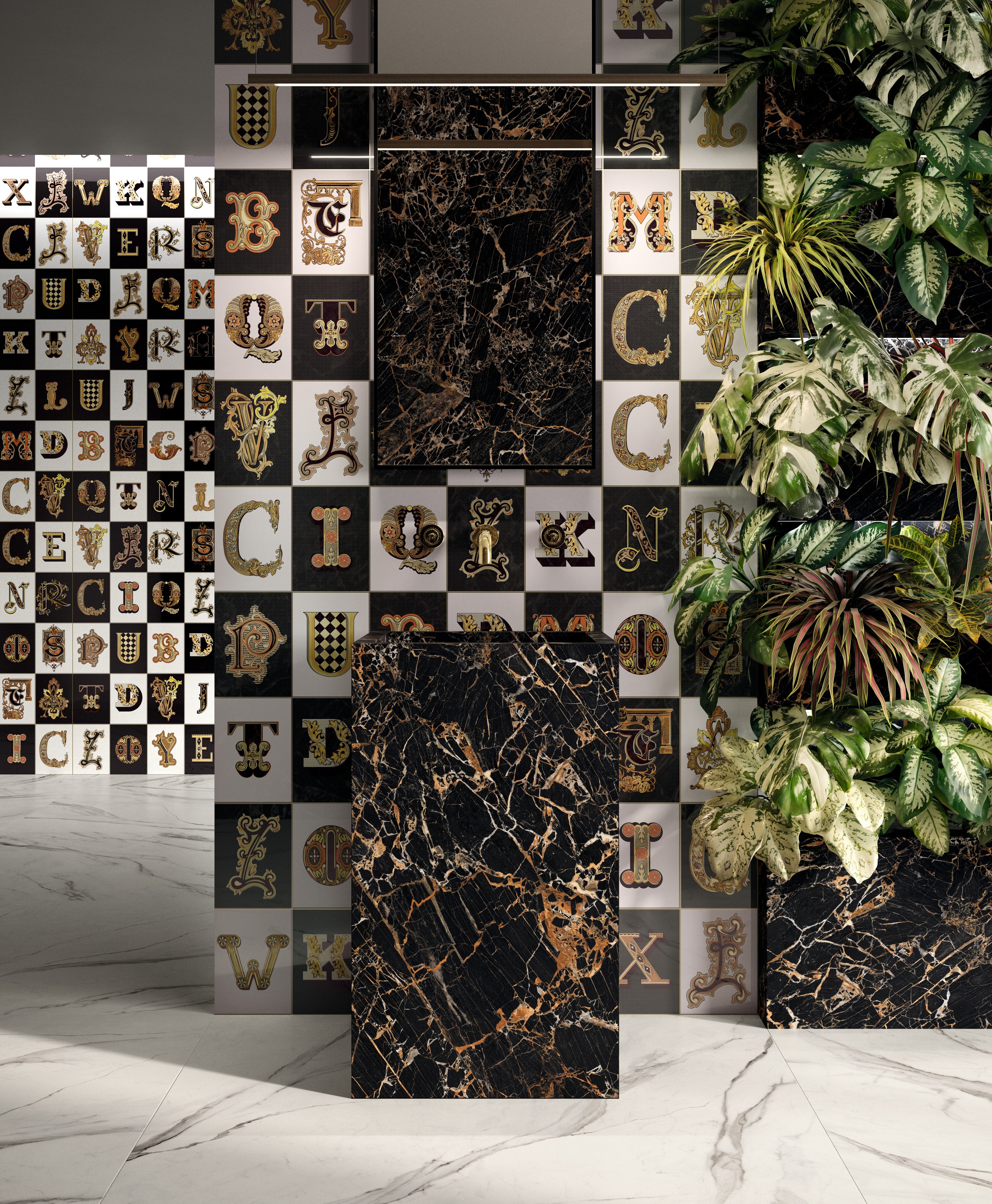 LETTERING Rivestimento By Versace Ceramics