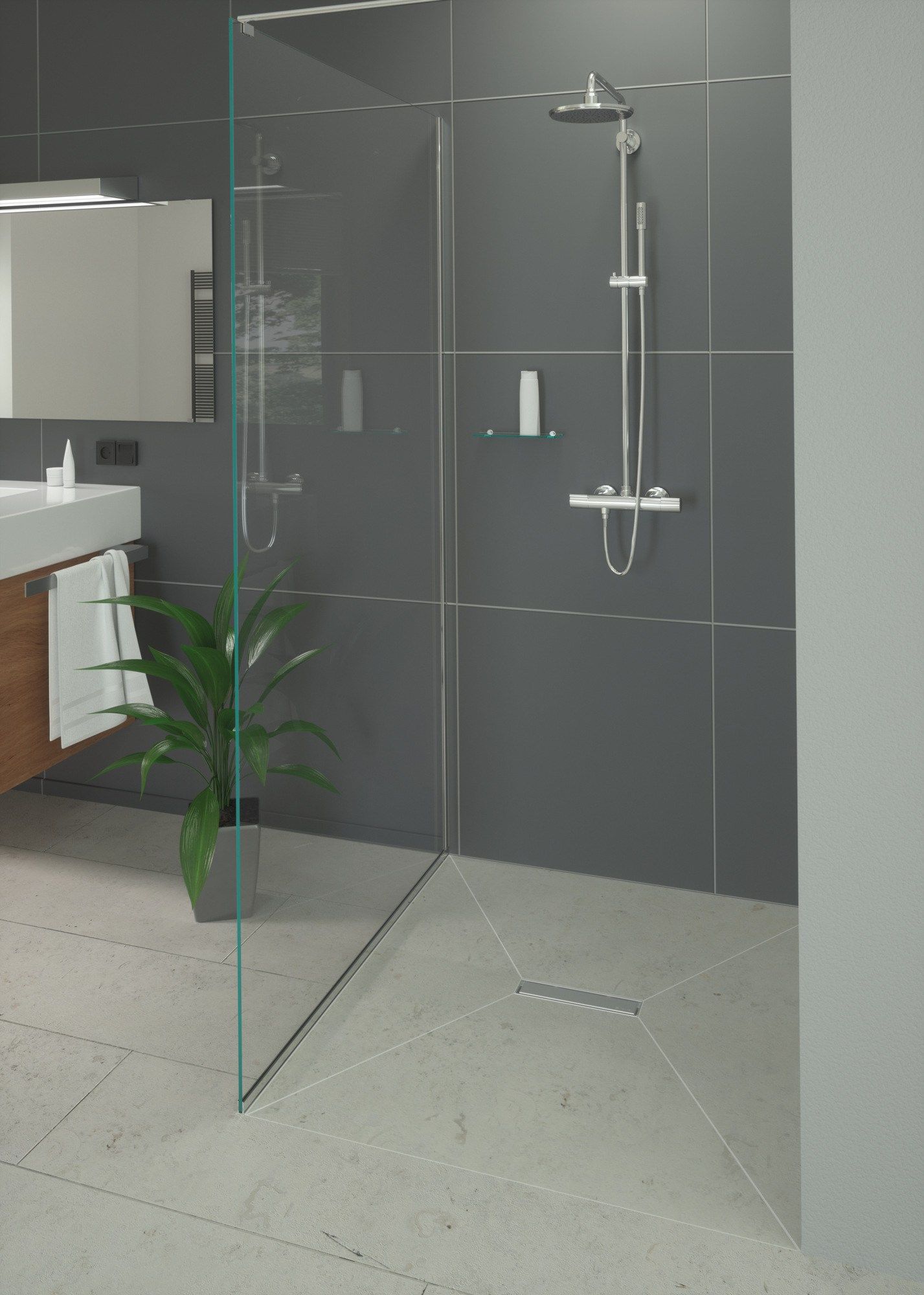 LINEARIS COMPACT by Kessel - Canaletta per doccia in acciao inox - 4