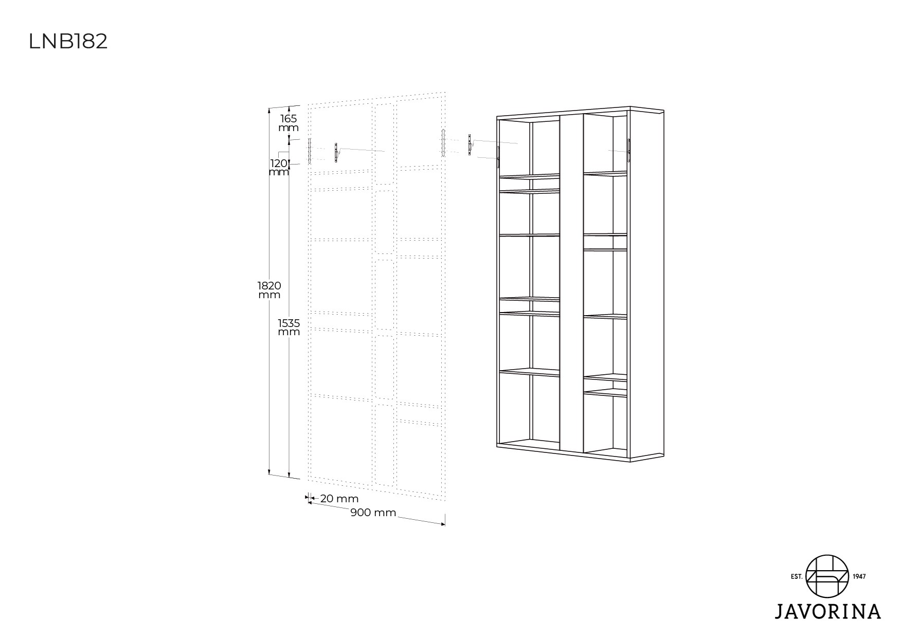 LINK+ | Open bookcase By JAVORINA design Leo Čellár