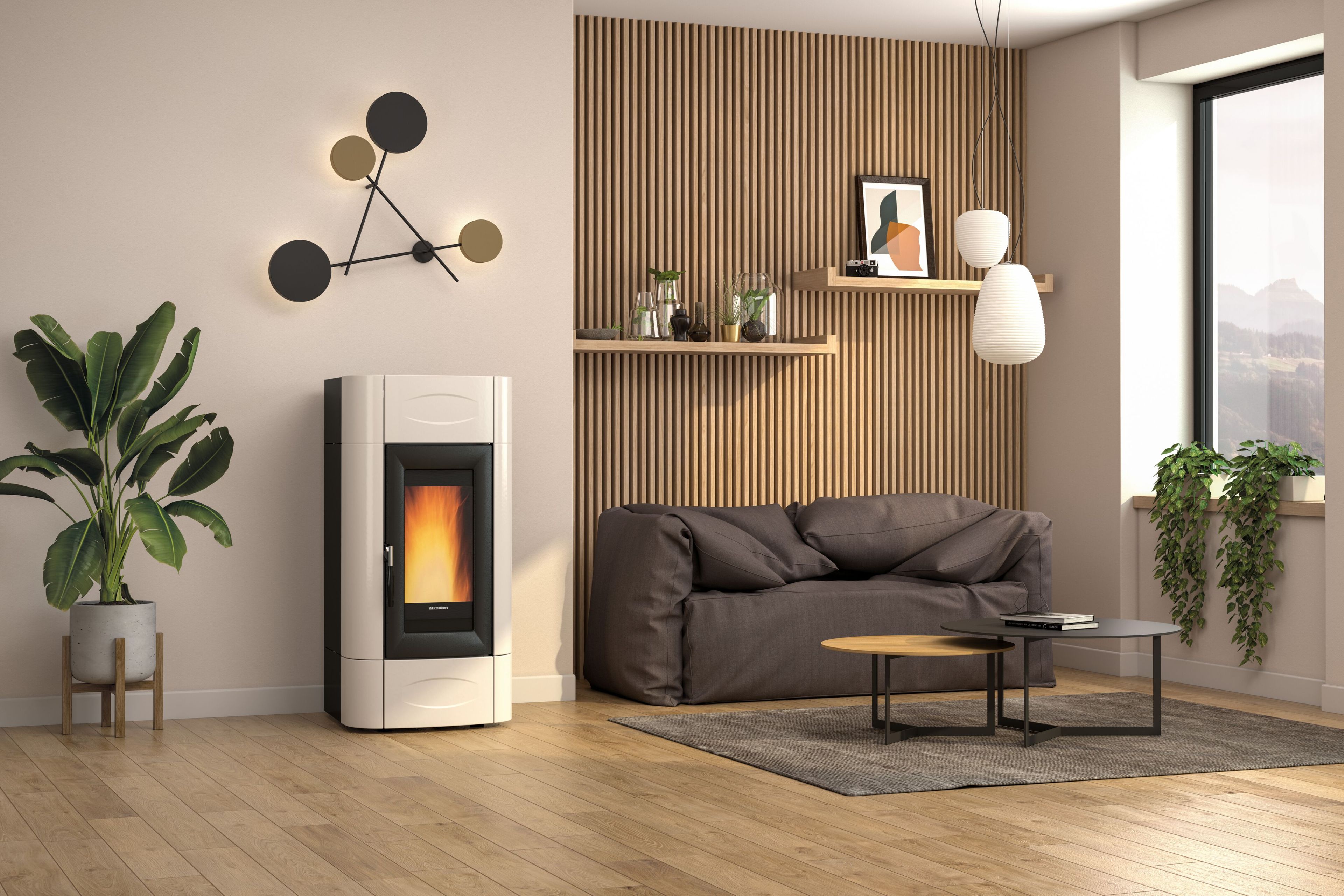 ISIDORA IDRO H16 - H20 - H23 by La Nordica-Extraflame - Termostufa a pellet - 3