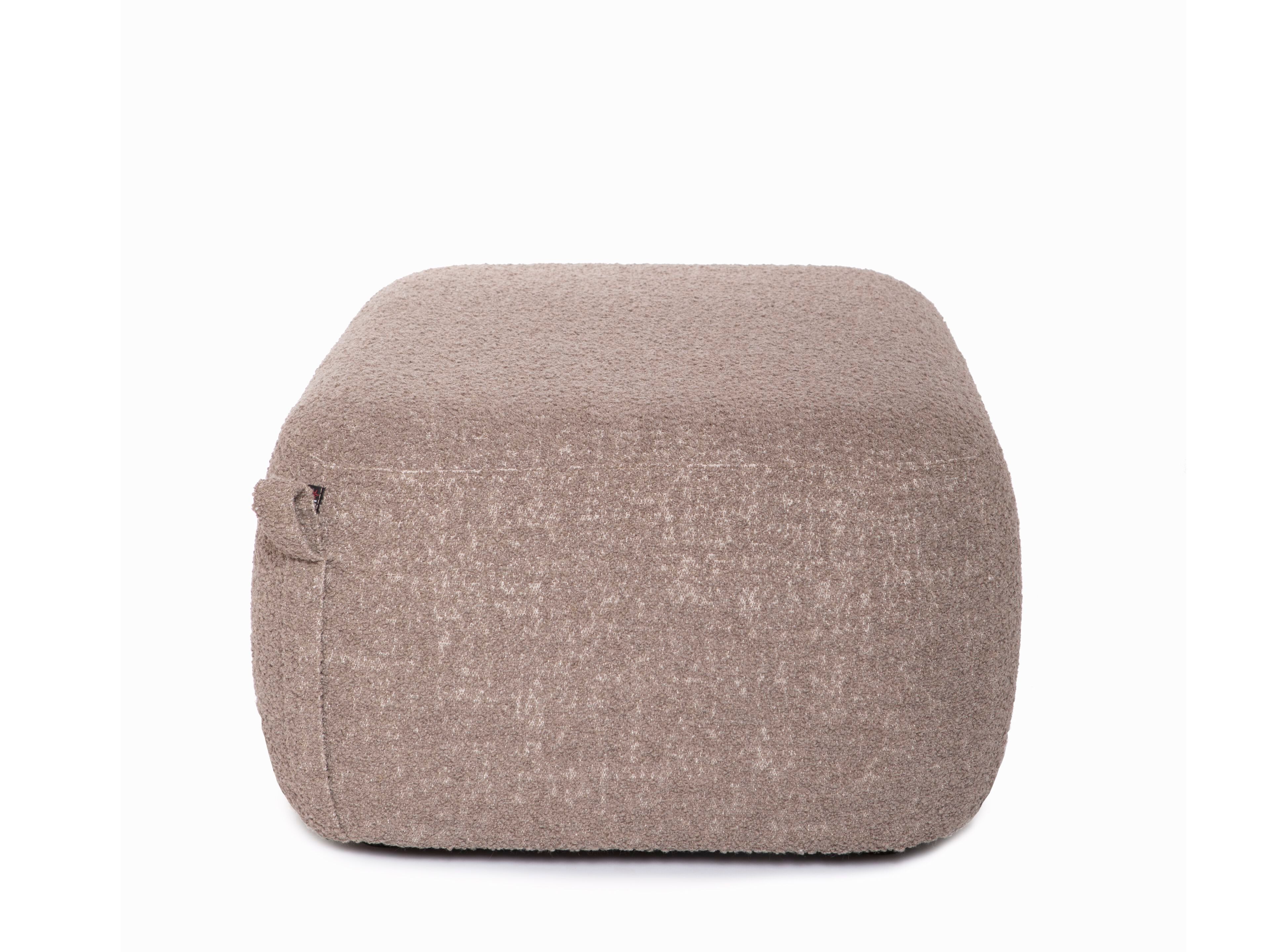 SEA SHELL Rectangular fabric pouf By Luxy