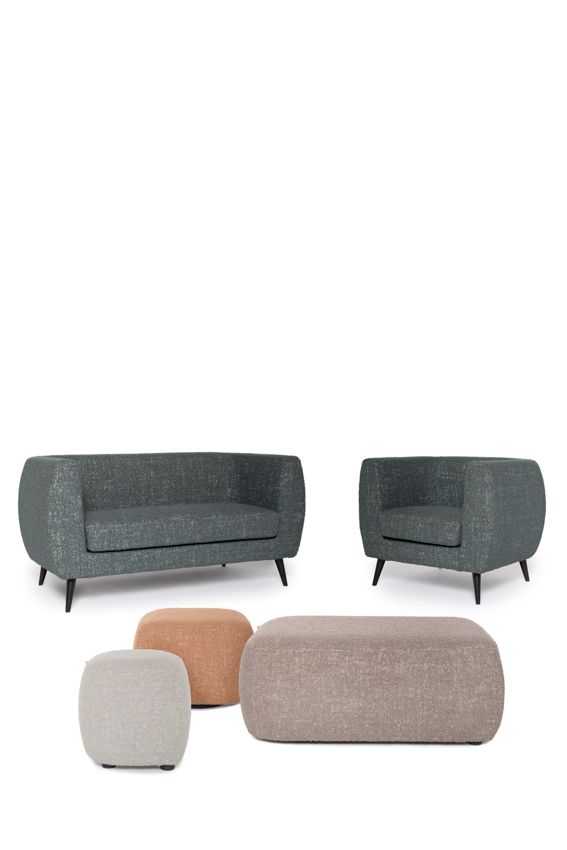 SEA SHELL Rectangular fabric pouf By Luxy