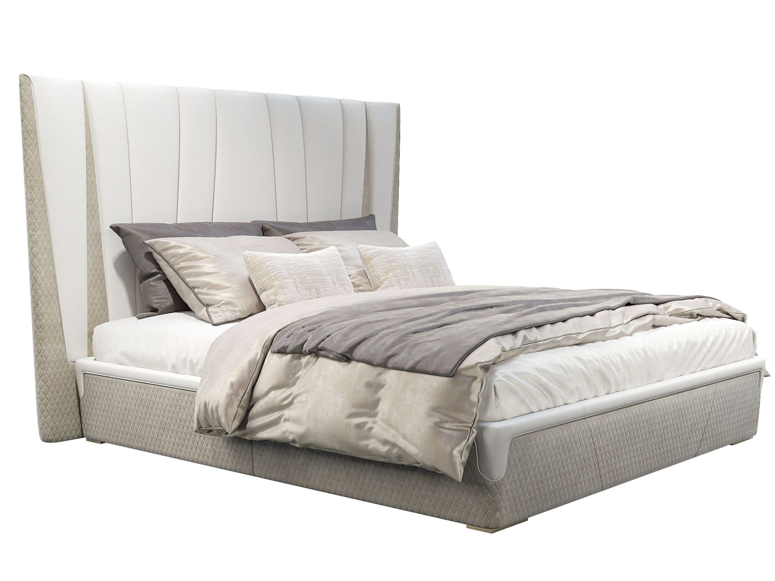 MAJESTIC  L by Capital Collection - Letto matrimoniale in tessuto con testiera imbottita