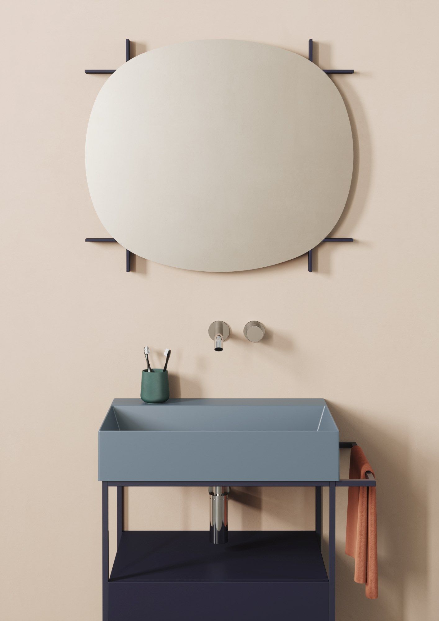 MARK by Azzurra Ceramica - Specchio bagno ovale da parete - 6