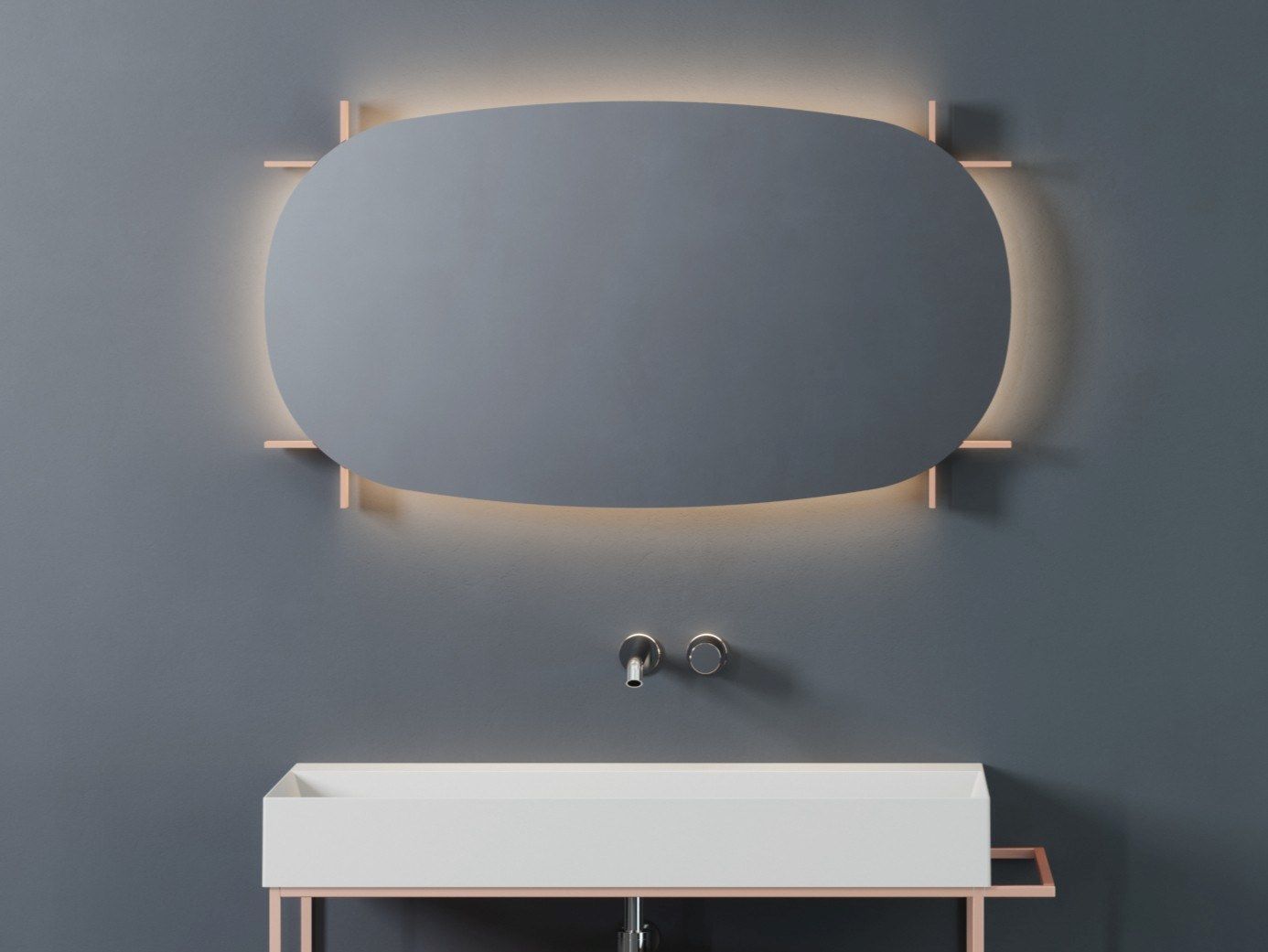 MARK by Azzurra Ceramica - Specchio bagno ovale da parete