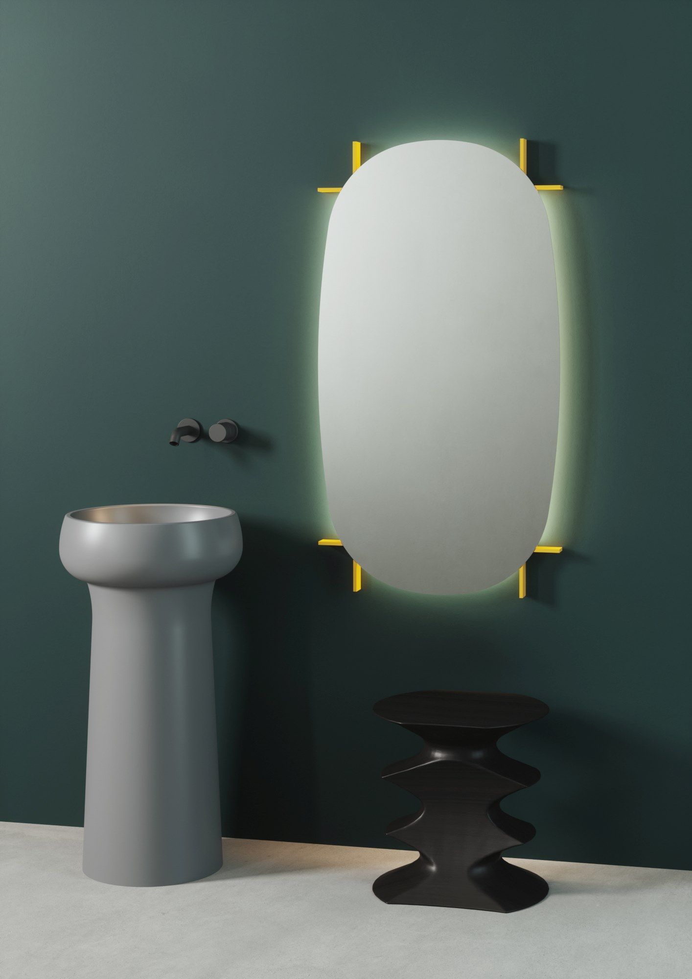MARK by Azzurra Ceramica - Specchio bagno ovale da parete - 5