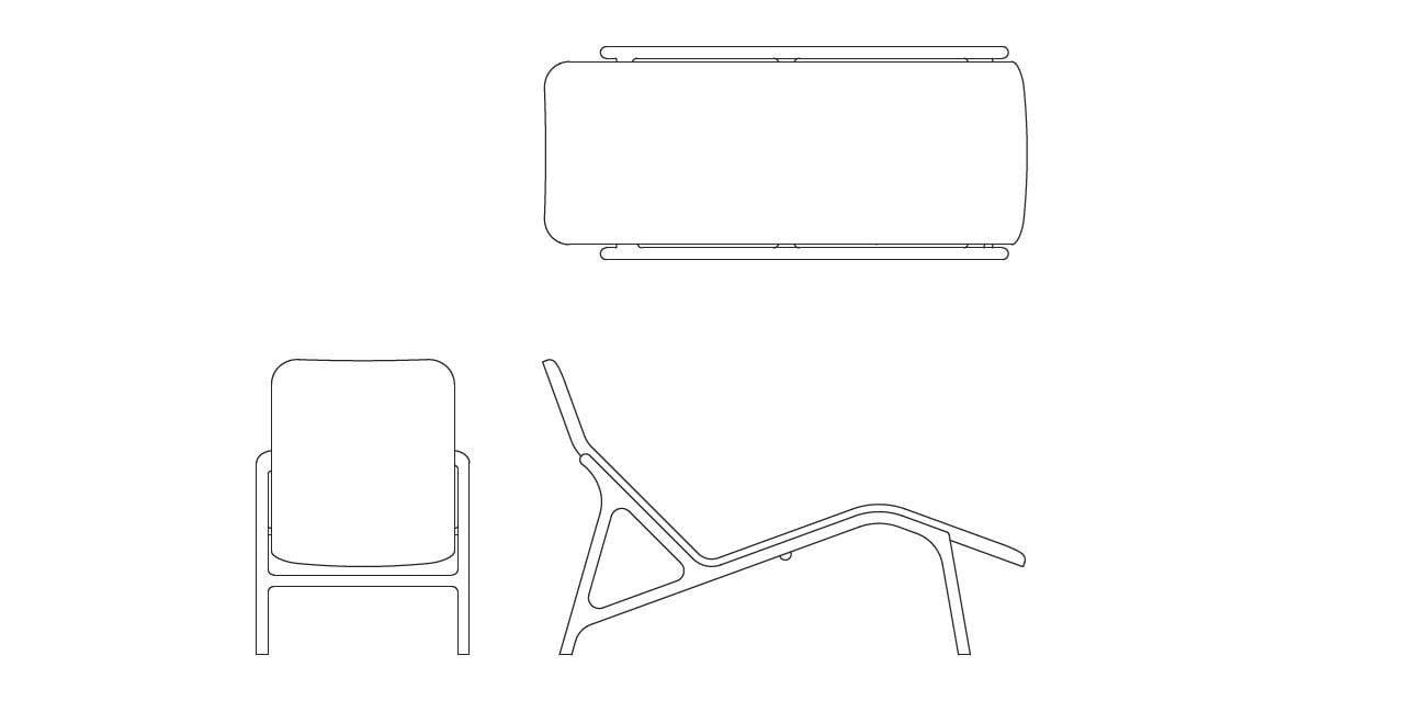 MARSHALL Leather chaise longue By Woak design Zoran Jedrejcic