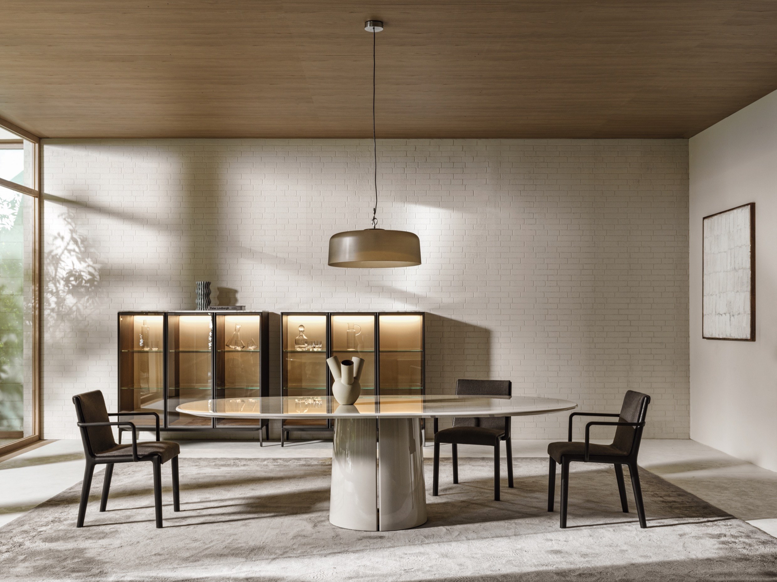 MATEO Mesa oval de madeira By Molteni & C. | design Vincent Van Duysen