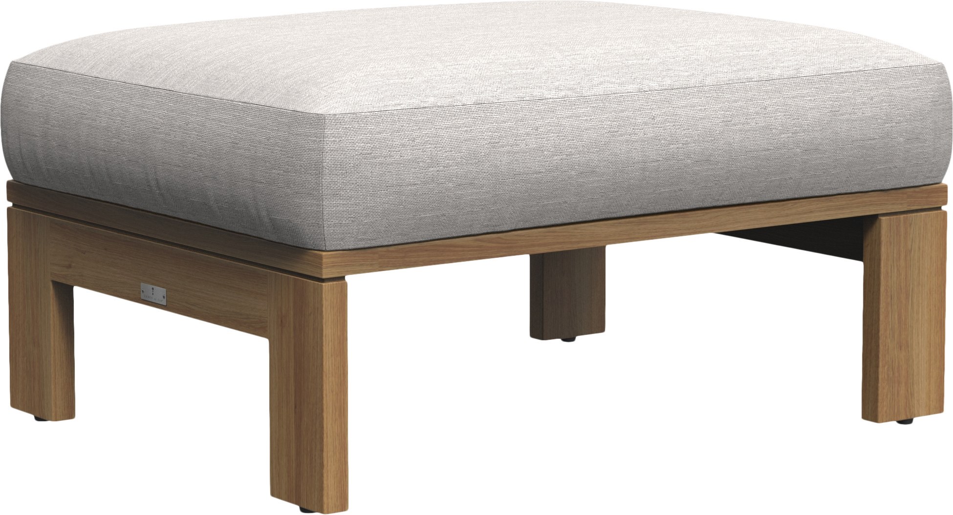 MATISSE TEAK Rectangular teak garden footstool By JANUS et Cie