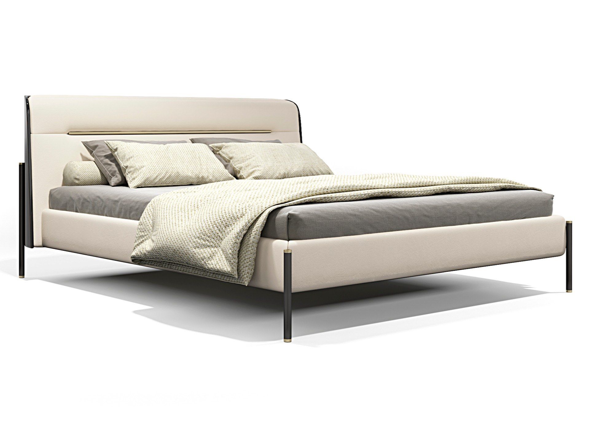 MAYFAIR by Capital Collection - Letto king size in tessuto con testiera imbottita