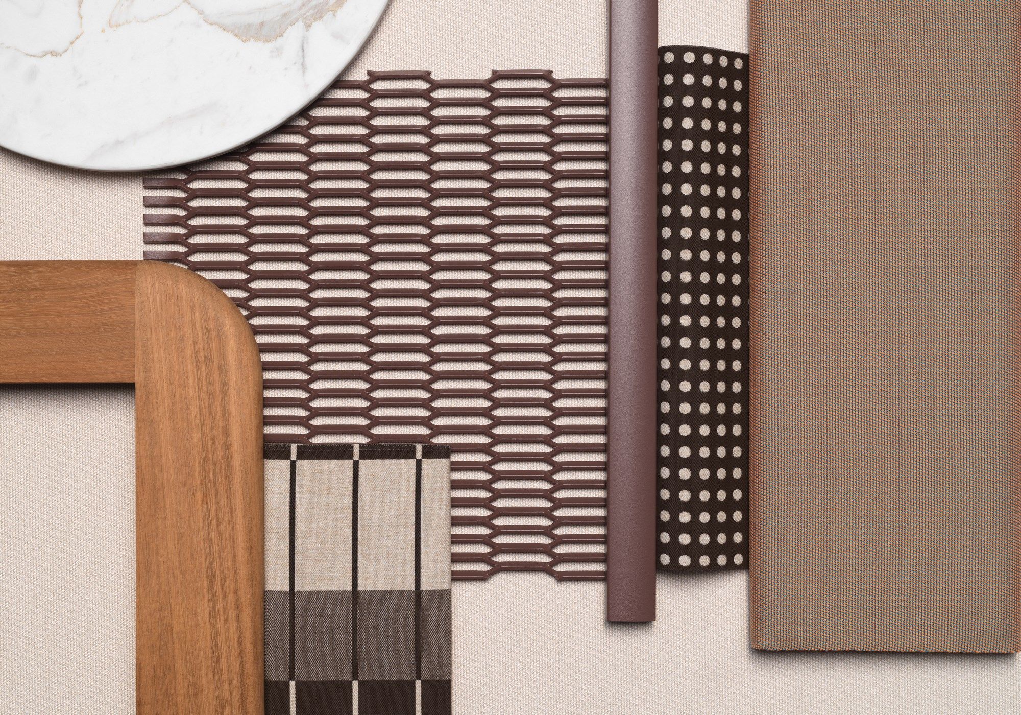 MESH Fabric garden bench By Kettal design Patricia Urquiola