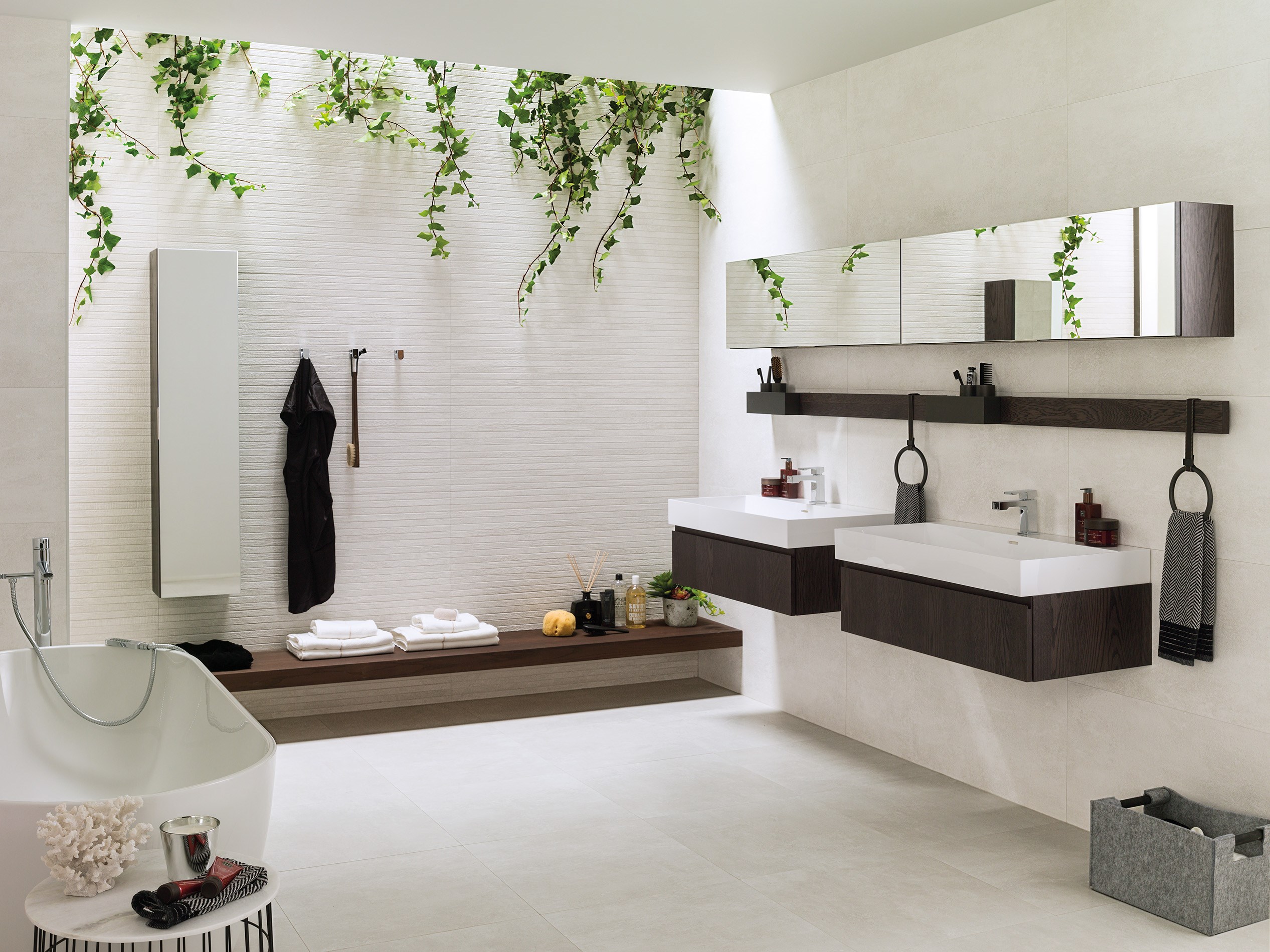Revestimiento de pared/suelo de gres porcelánico efecto cemento MEXICO ...