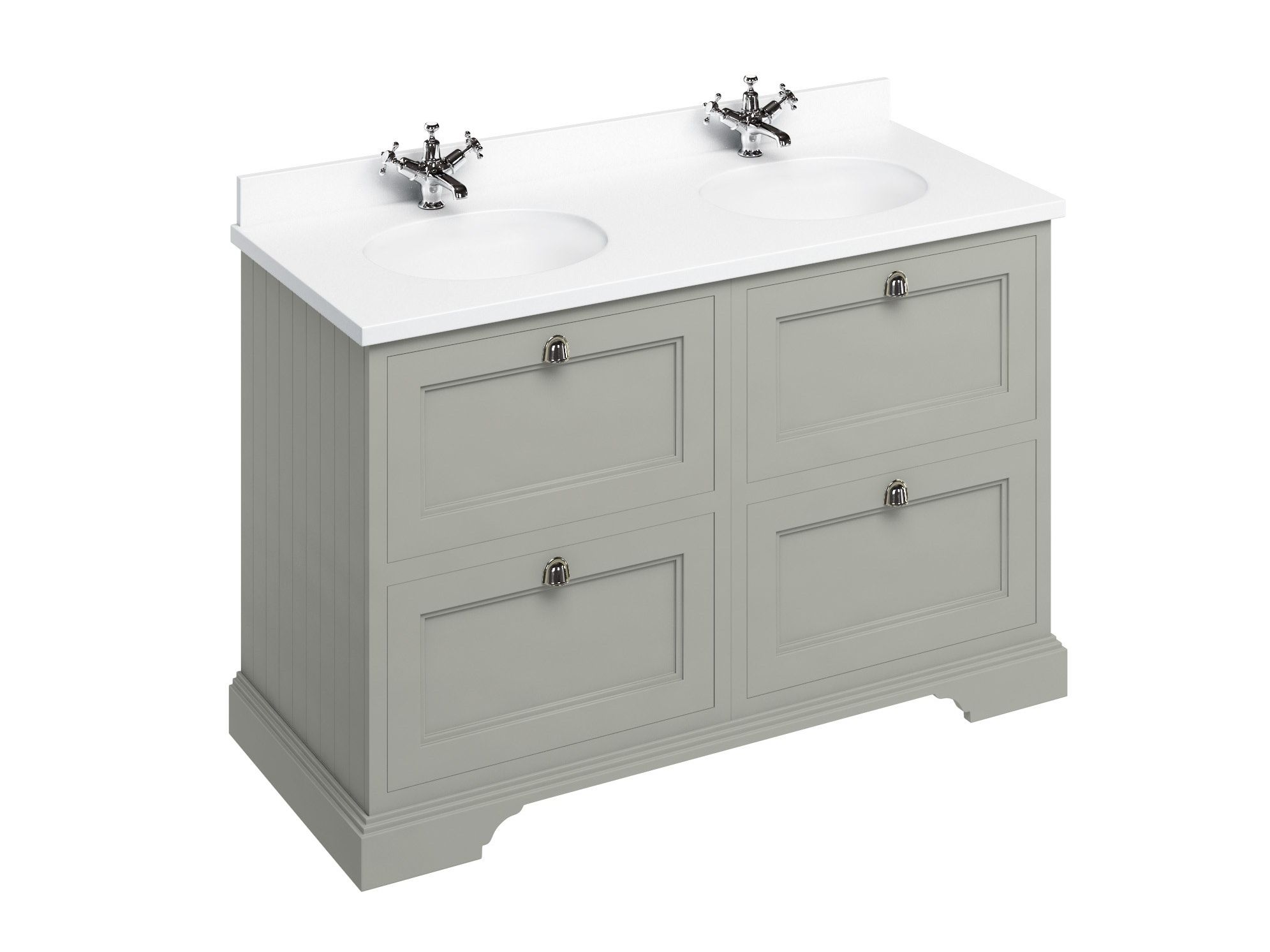 MINERVA | Mobile lavabo da terra by Burlington - Mobile lavabo da terra doppio in MDF con cassetti - 8