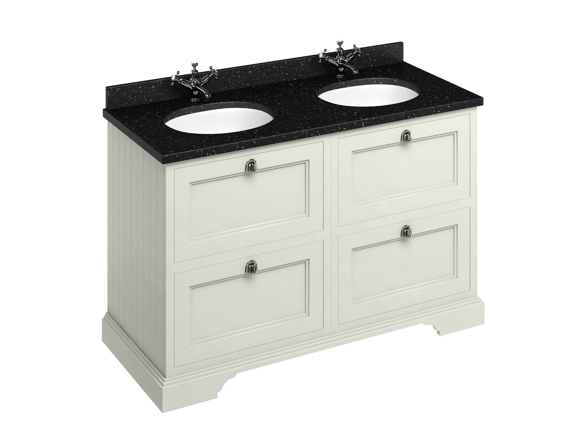 MINERVA | Mobile lavabo da terra by Burlington - Mobile lavabo da terra doppio in MDF con cassetti - 9