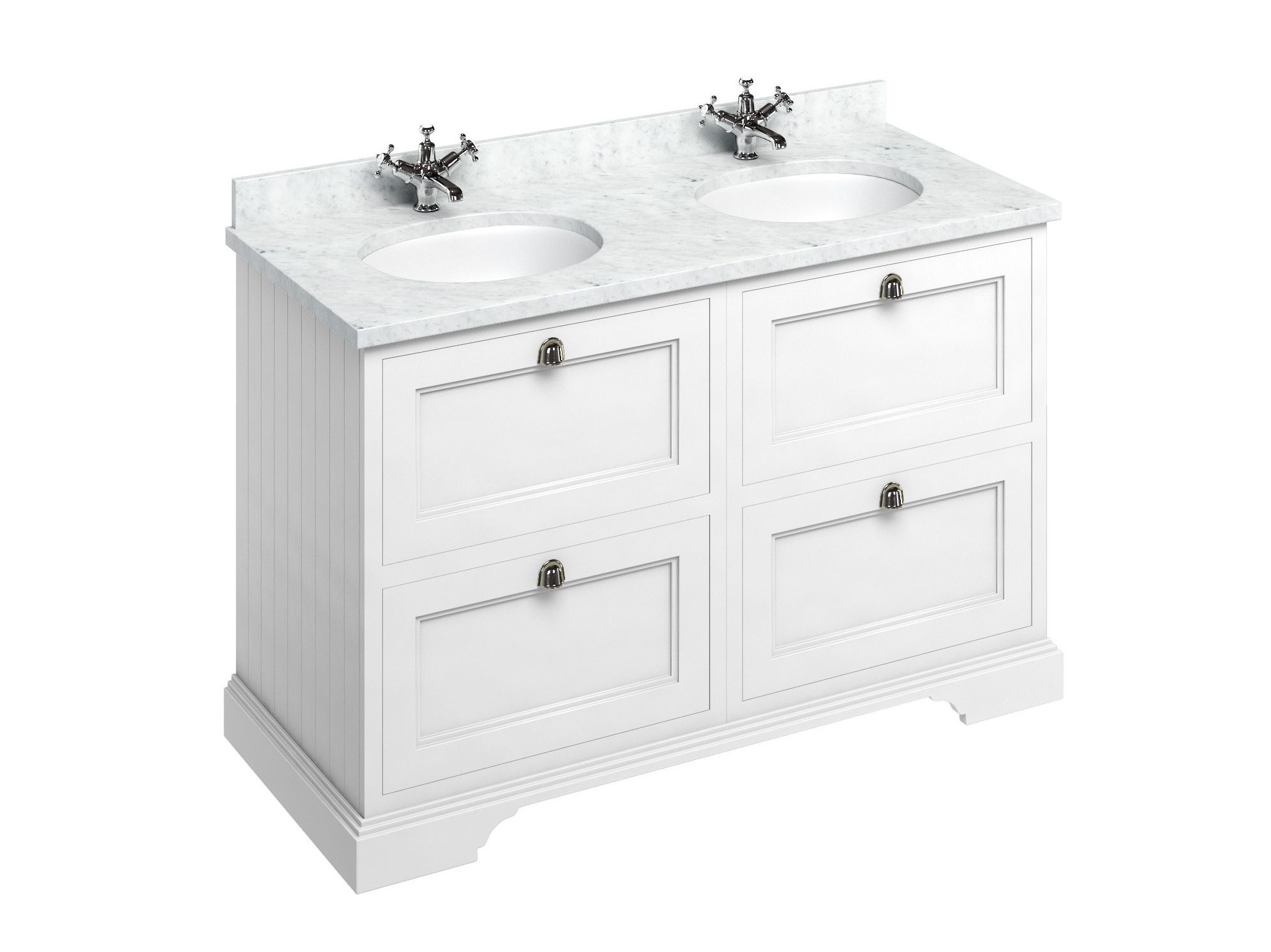 MINERVA | Mobile lavabo da terra by Burlington - Mobile lavabo da terra doppio in MDF con cassetti - 13