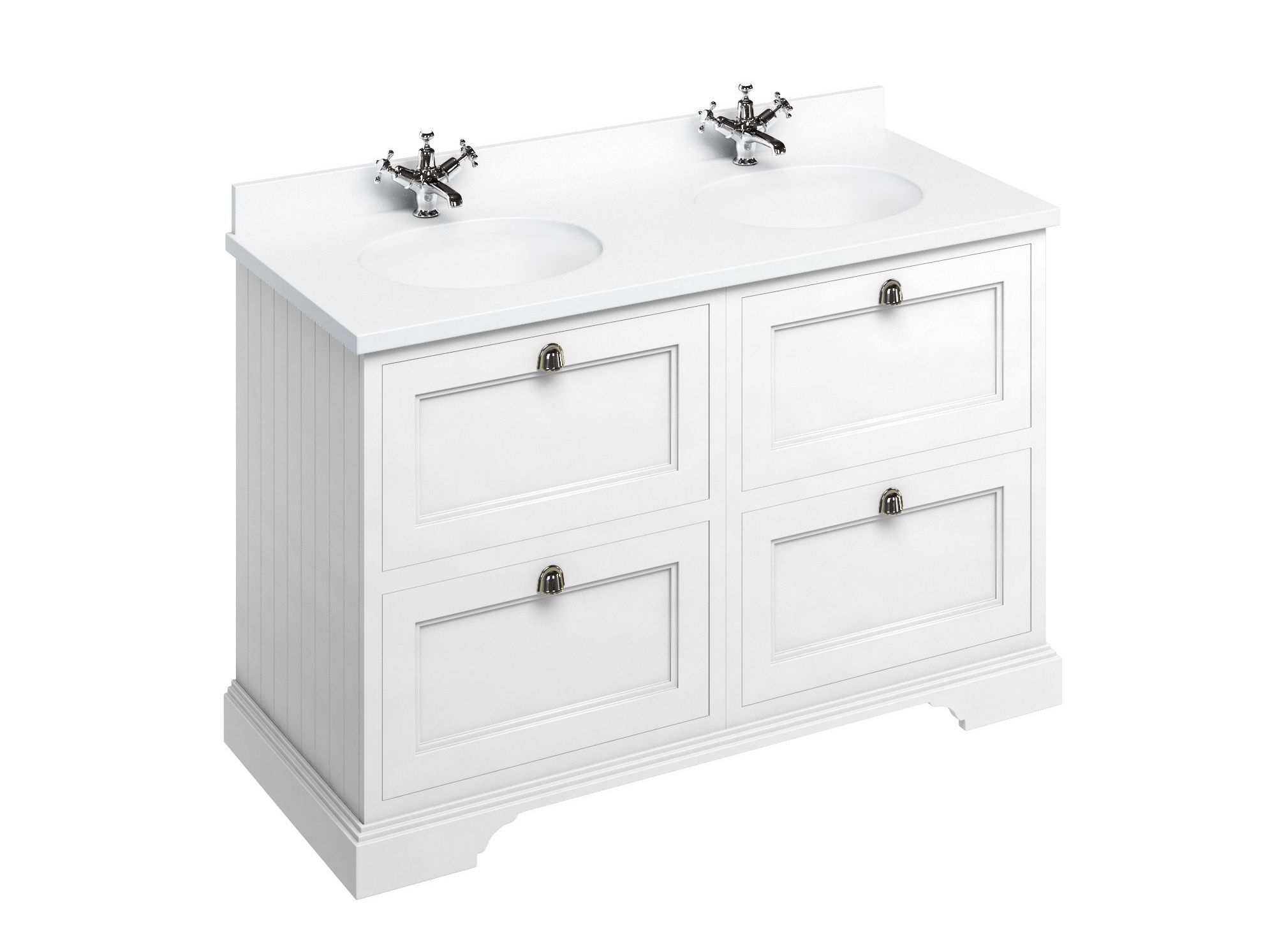 MINERVA | Mobile lavabo da terra by Burlington - Mobile lavabo da terra doppio in MDF con cassetti - 14