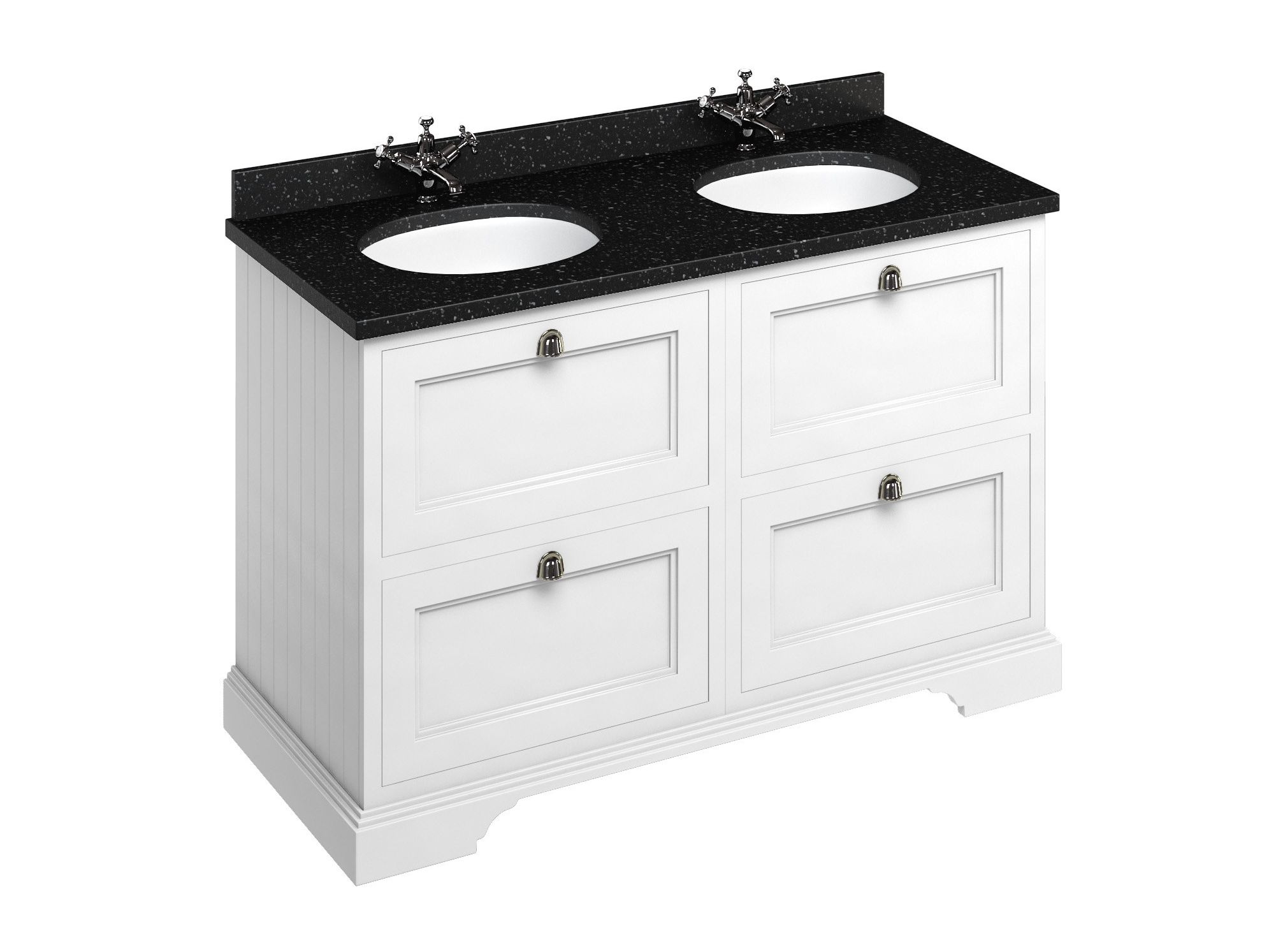 MINERVA | Mobile lavabo da terra by Burlington - Mobile lavabo da terra doppio in MDF con cassetti - 12