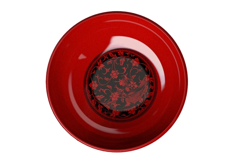 Melamine plates set MING CHINA RED Faux-Semblants Collection By IBRIDE ...