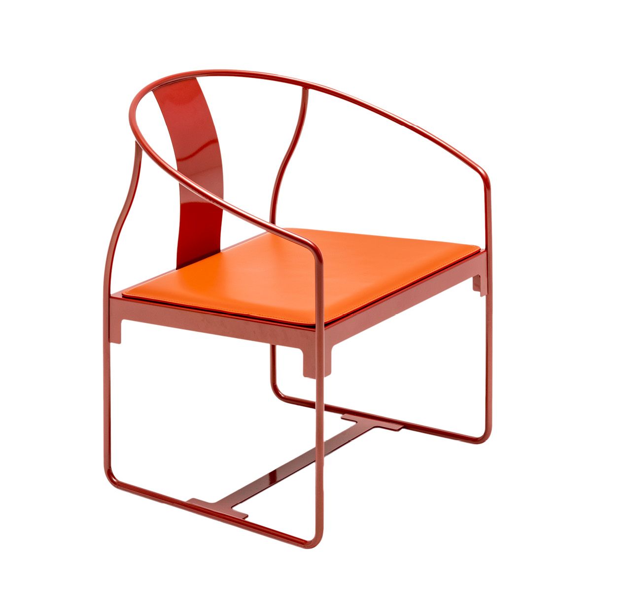 MINGX Powder coated steel easy chair with armrests By Driade design