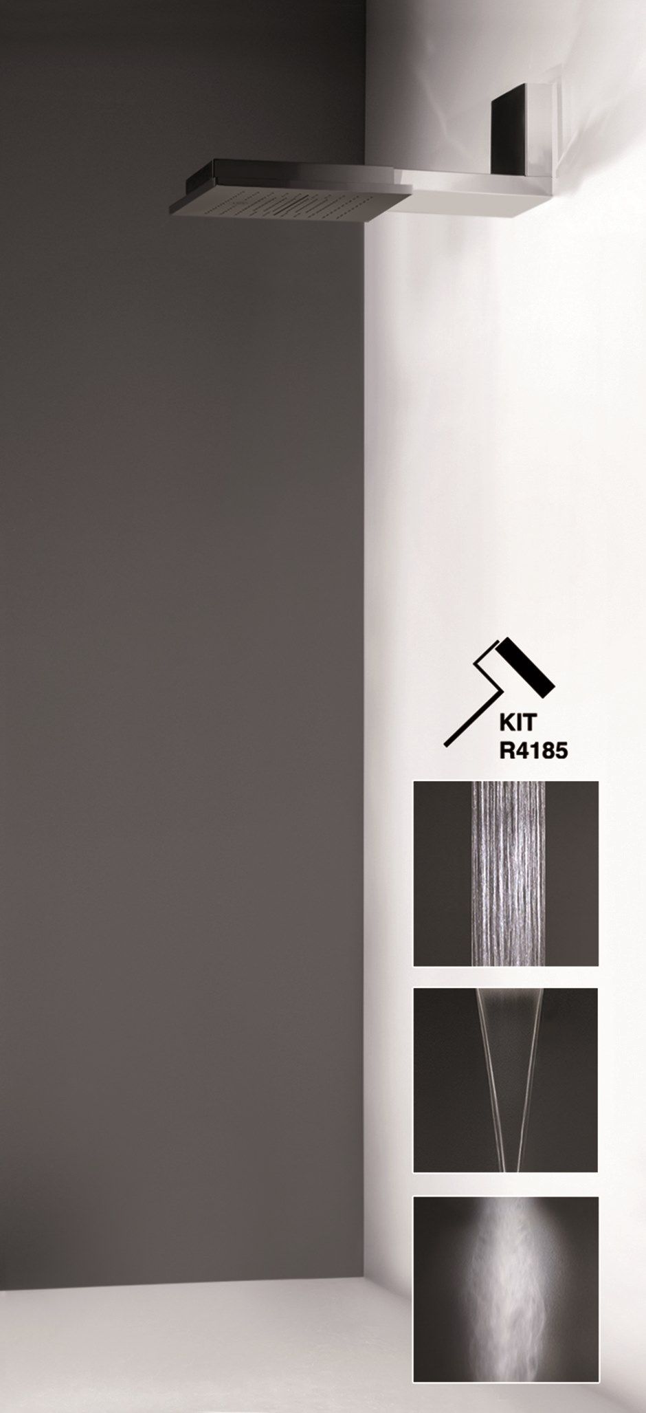 MINIMALI Wallmounted overhead shower By Gessi design Gessi Style Studio