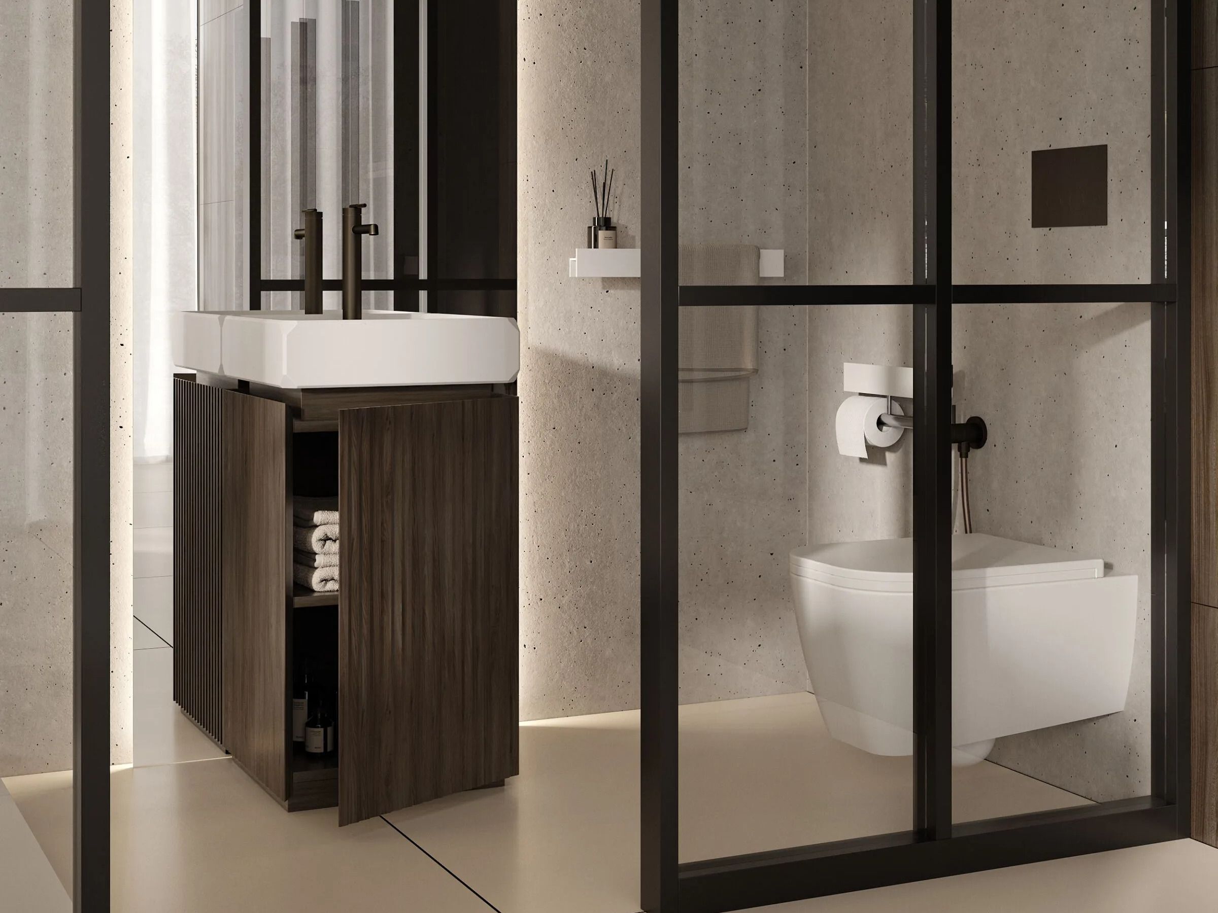 TOWER PALACE by MOMA Design - Mobile lavabo in Solid Surface - 4