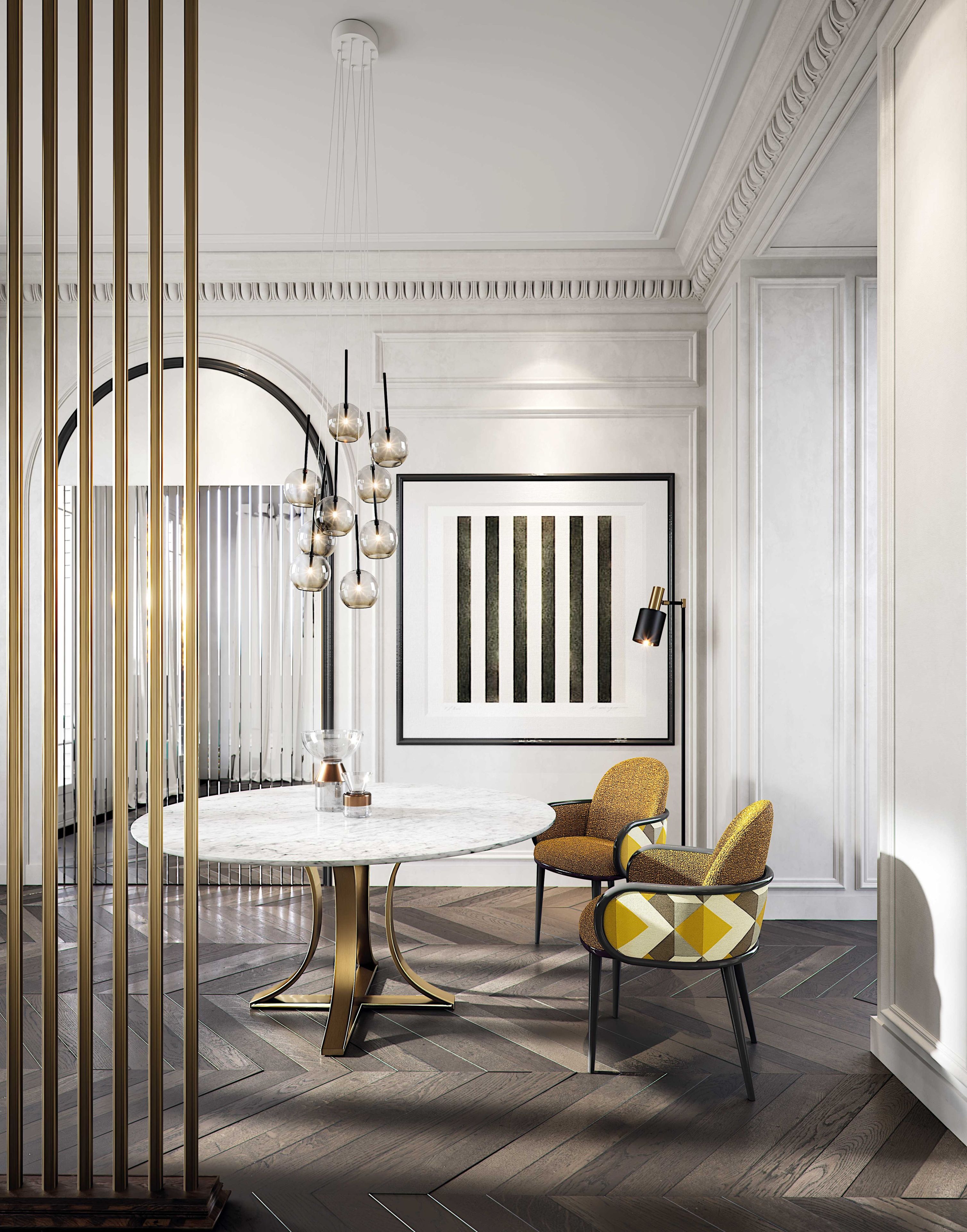 MUST T by Capital Collection - Tavolo rotondo in marmo e metallo - 4