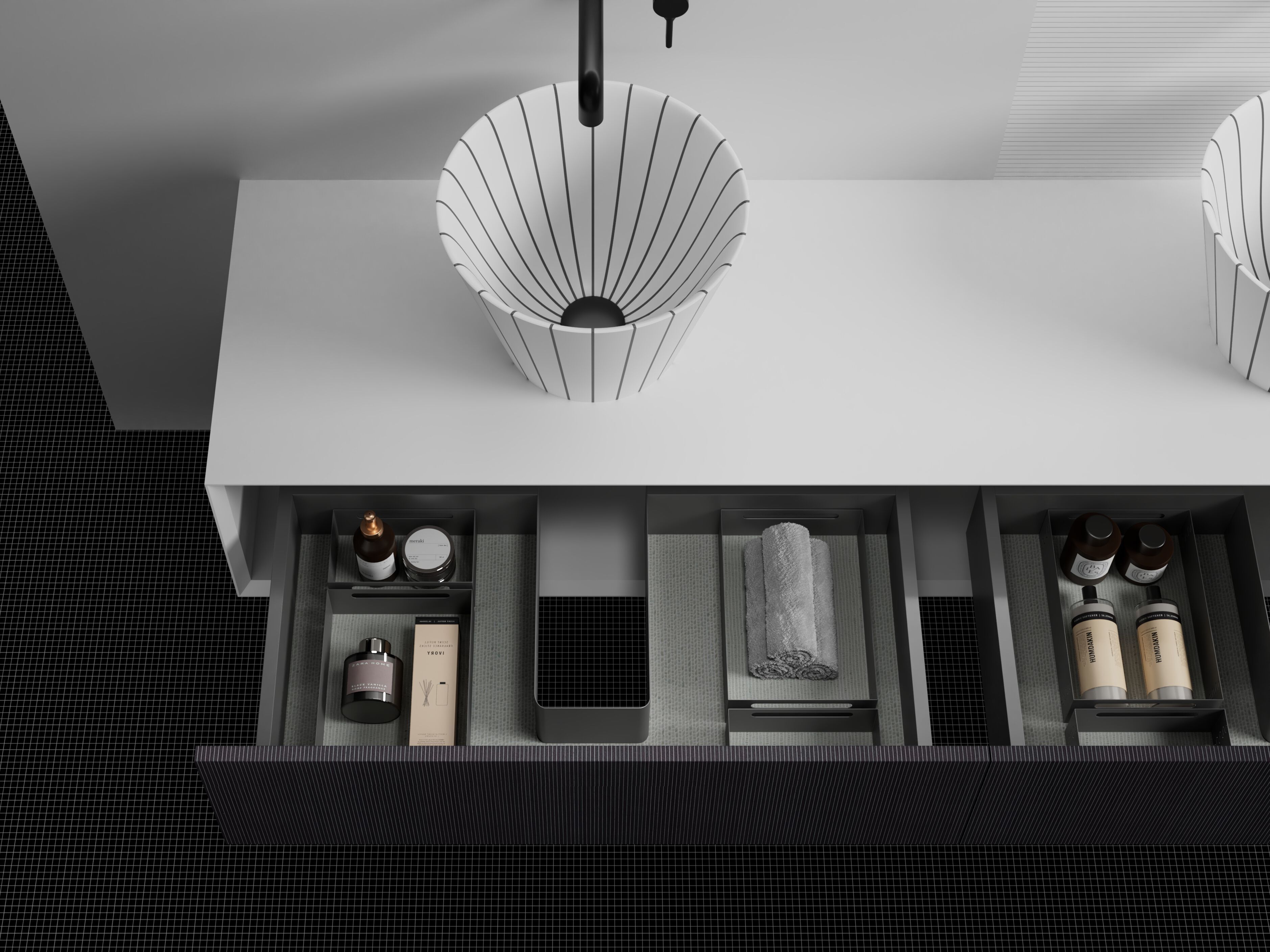 SWING by MonBlari - Mobile lavabo sospeso con cassetti - 3