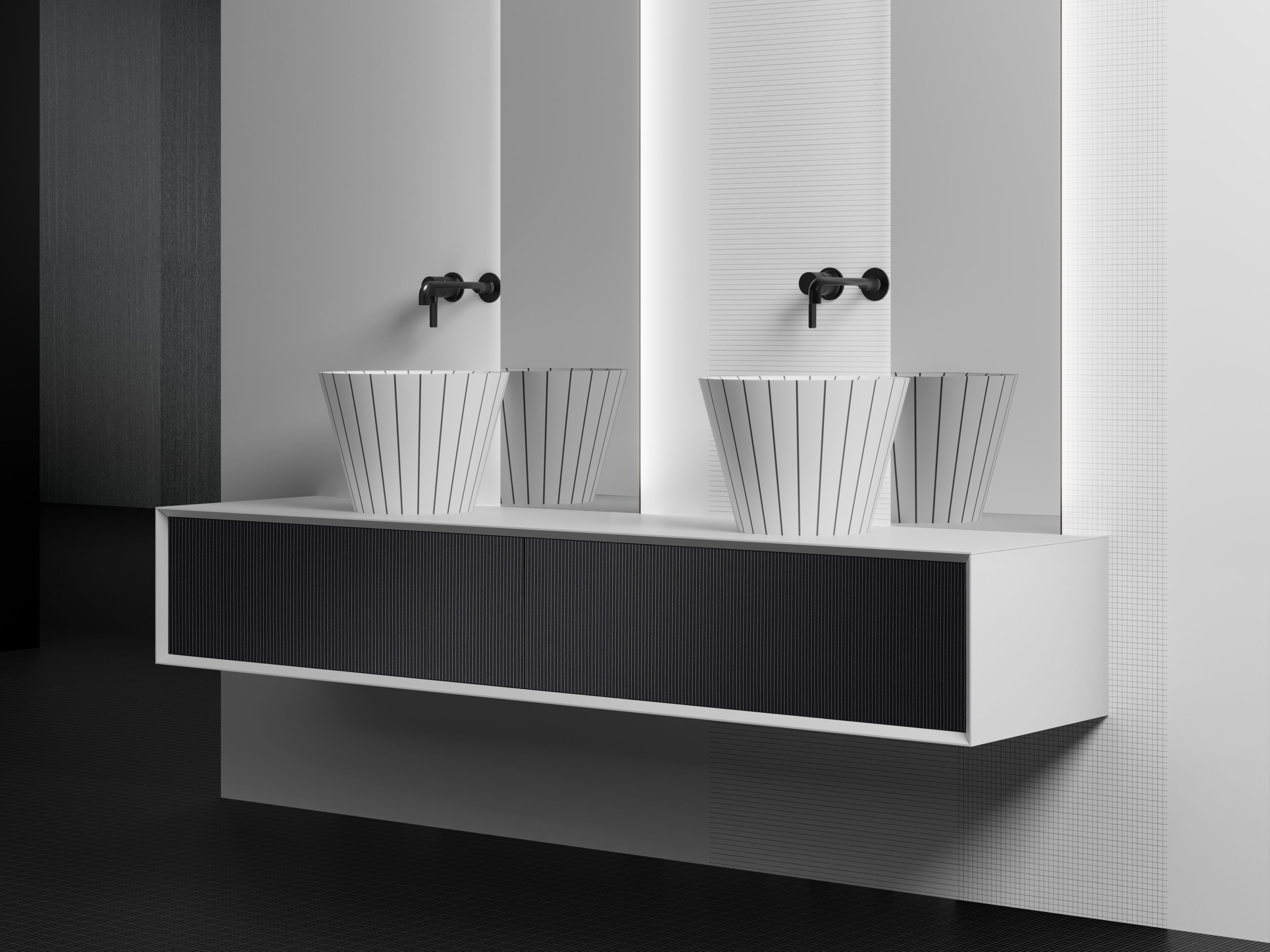 SWING by MonBlari - Mobile lavabo sospeso con cassetti