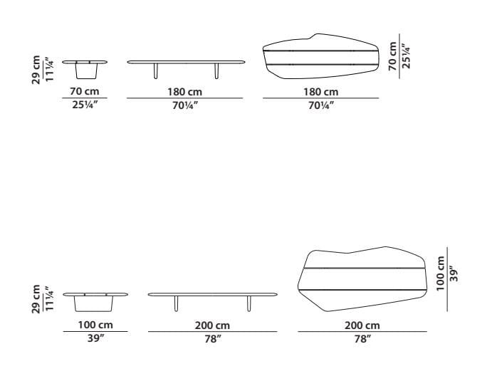 NAIROBI Coffee table By BAXTER design Roberto Lazzeroni