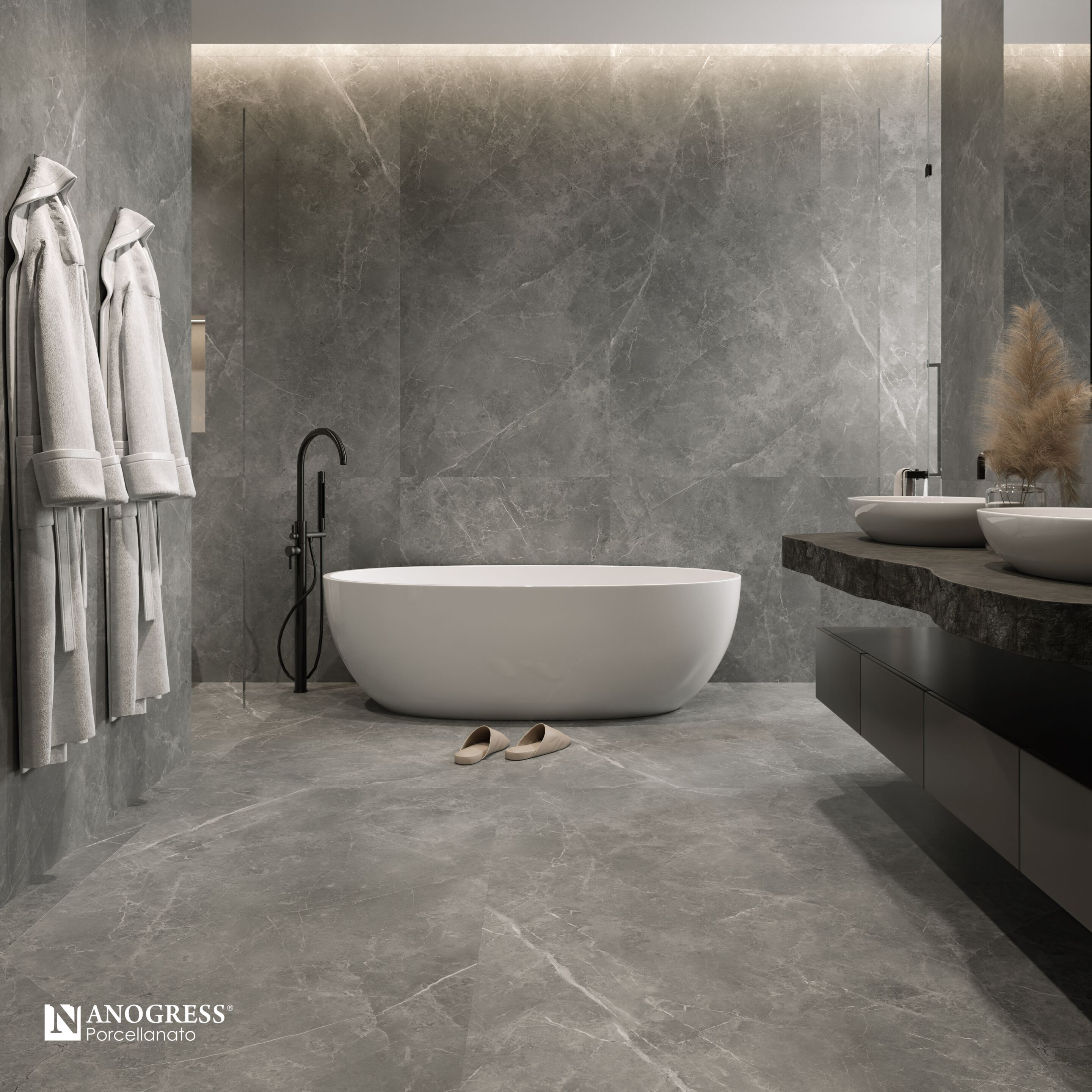 RIVA by NANOGRESS - Pavimento/rivestimento in gres porcellanato effetto marmo - 2