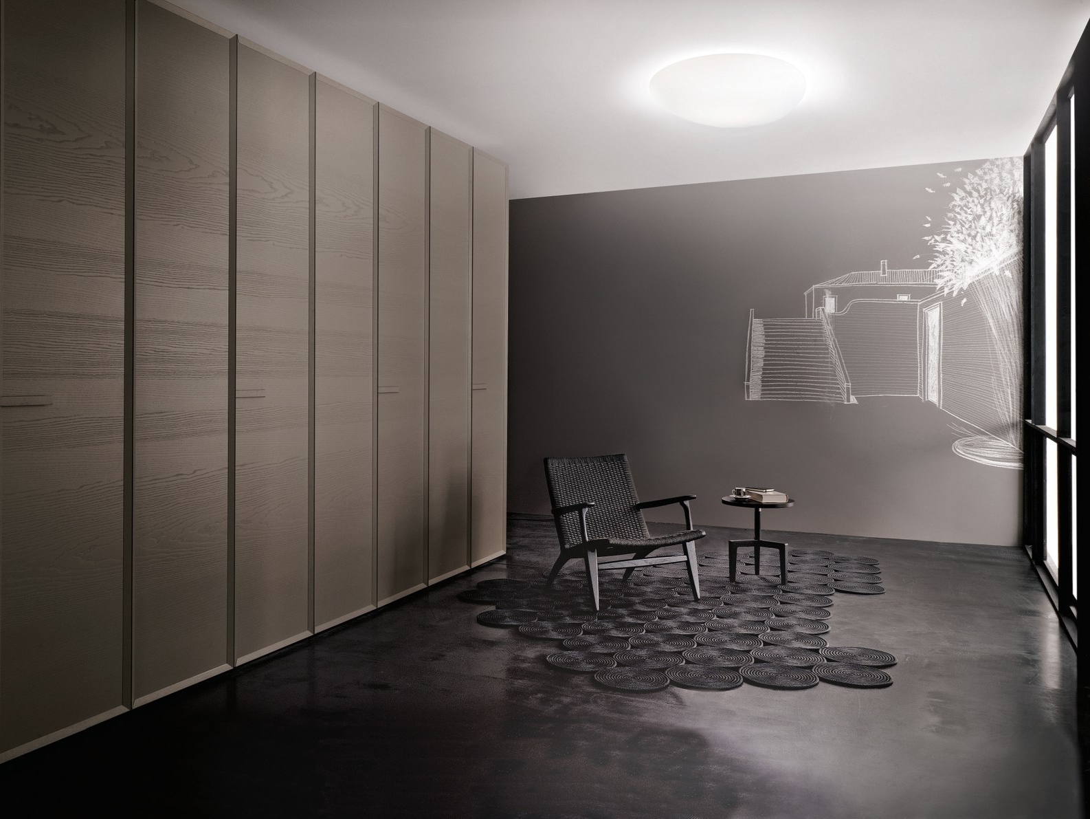 Lampadaire Mural/plafond Vistosi Lucciola | Design Vintage 1981 En Verre Blanc | IP20