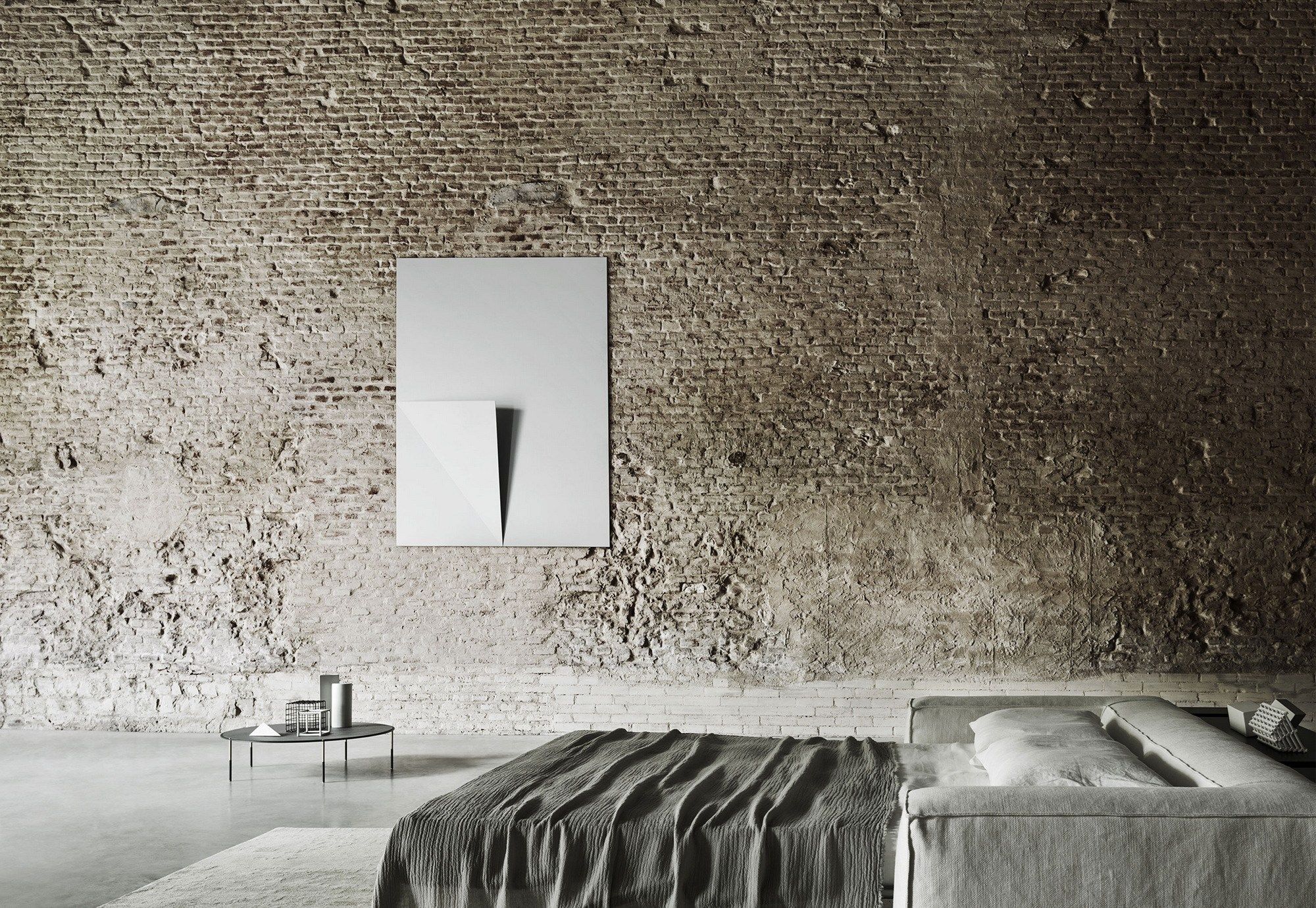 NEOWALL Fabric sofa bed By Living Divani design Piero Lissoni