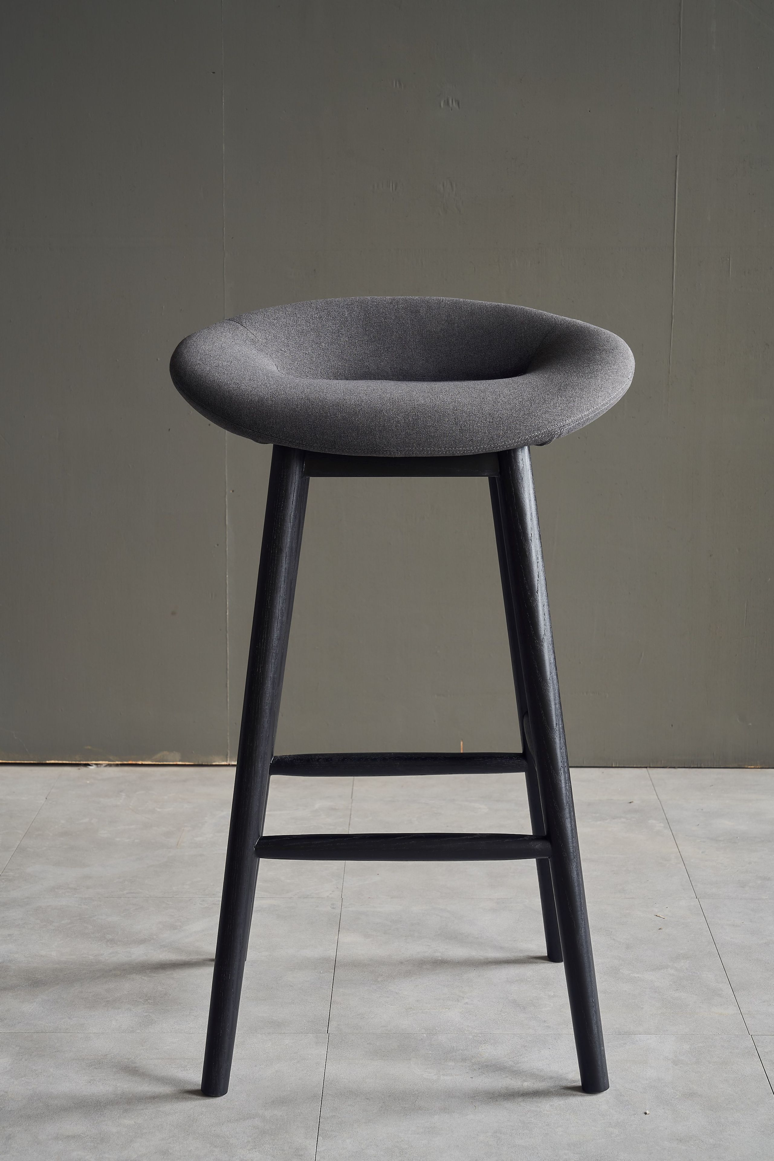 NEST High fabric barstool with footrest By grado design