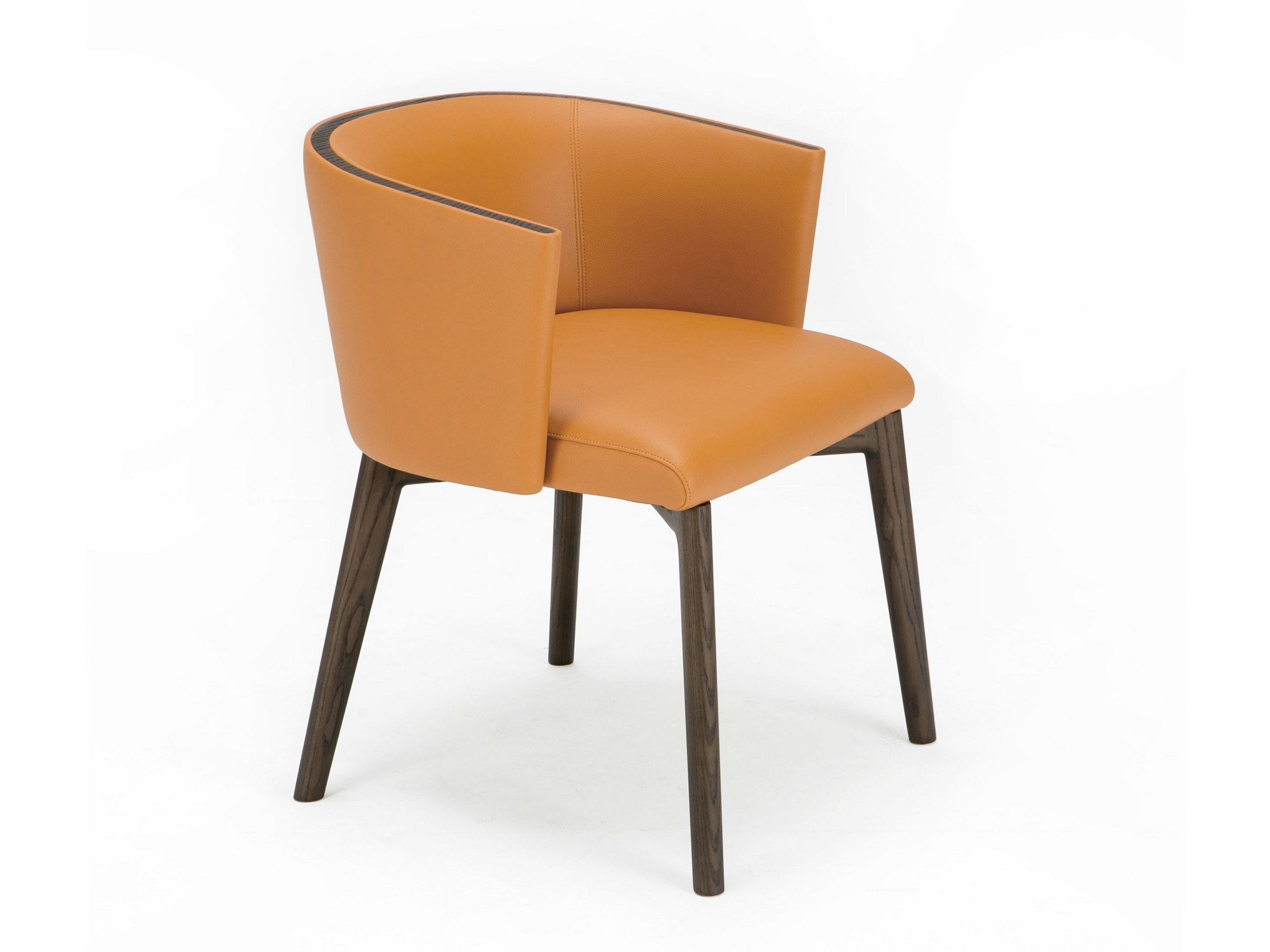 NEW YORK Upholstered wooden chair with armrests By Como Furniture