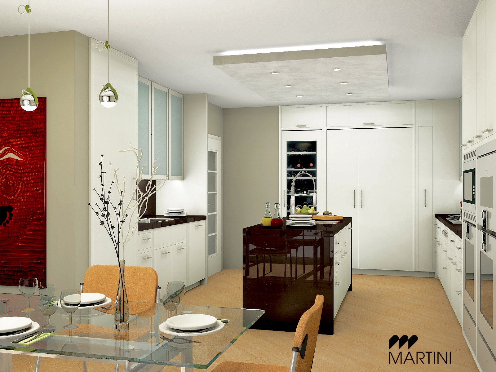 NEW YORK | Manhattan Kitchen with island By Martini Interiors
